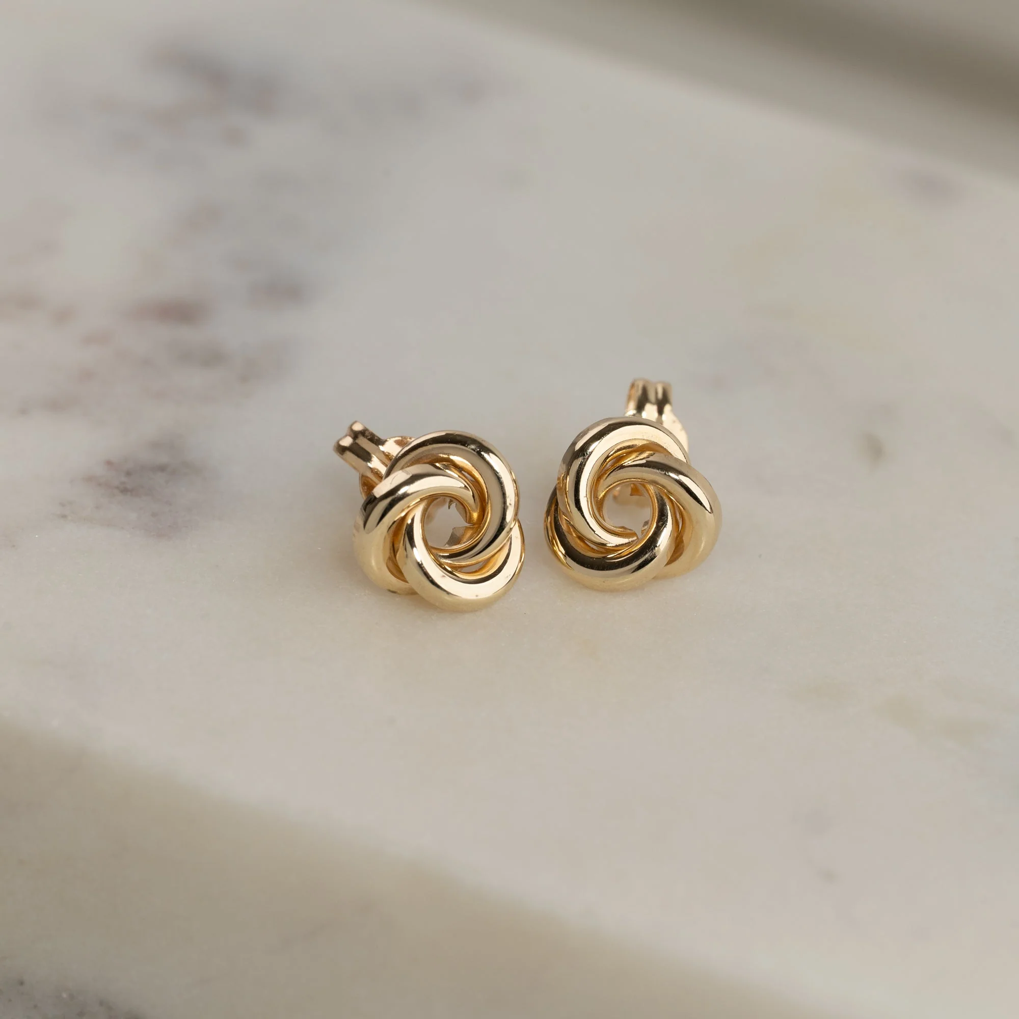 FREJA SOLID GOLD STUD EARRING - Image 3