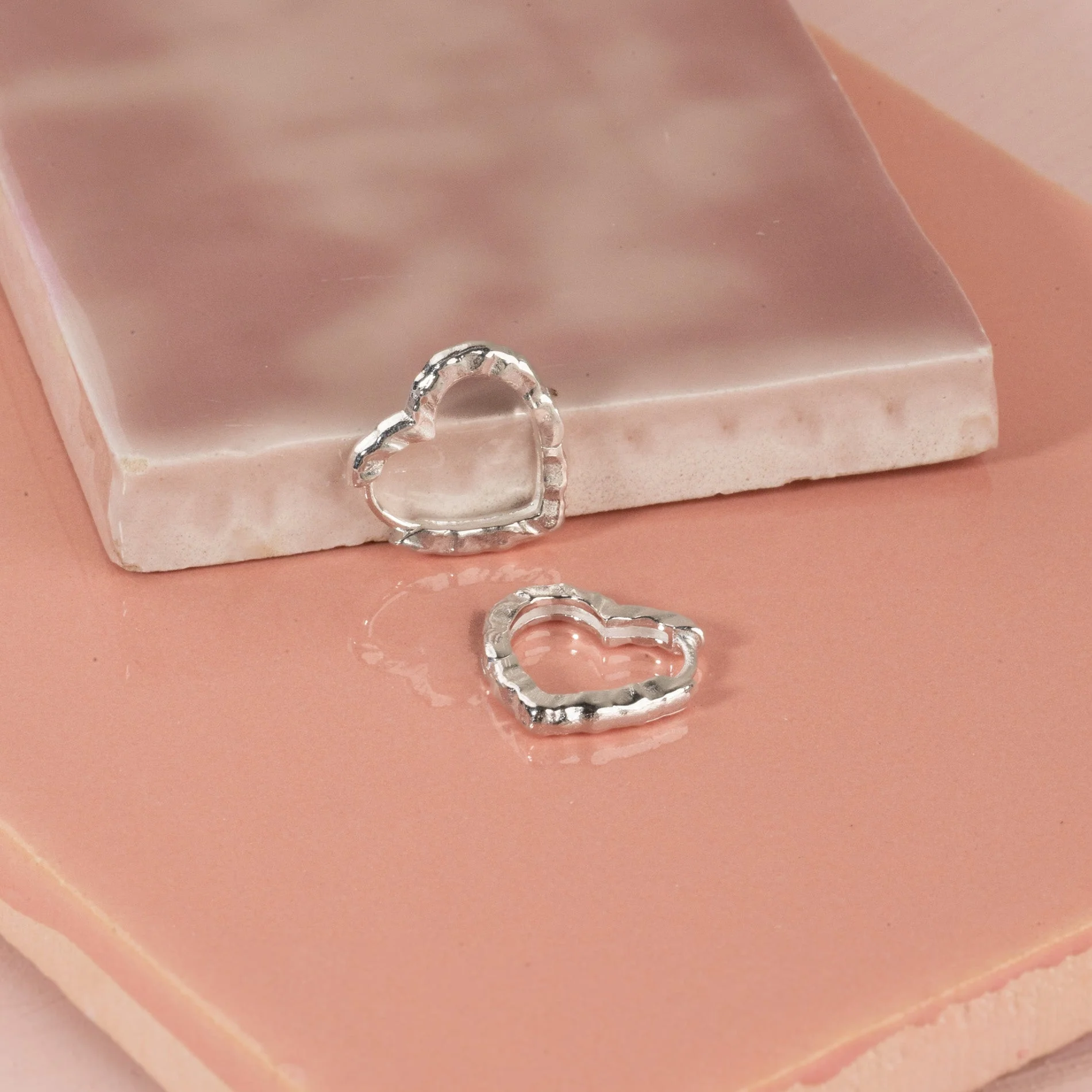 FREYA SILVER CREOL EARRING - Image 4
