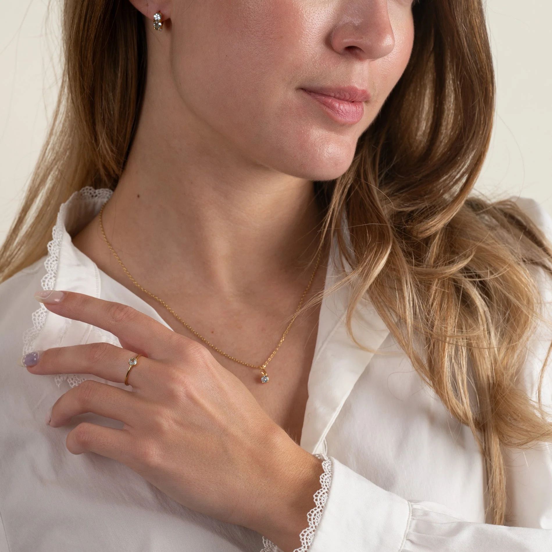 GEMMA BLUE TOPAZ GOLDEN RING - Image 8