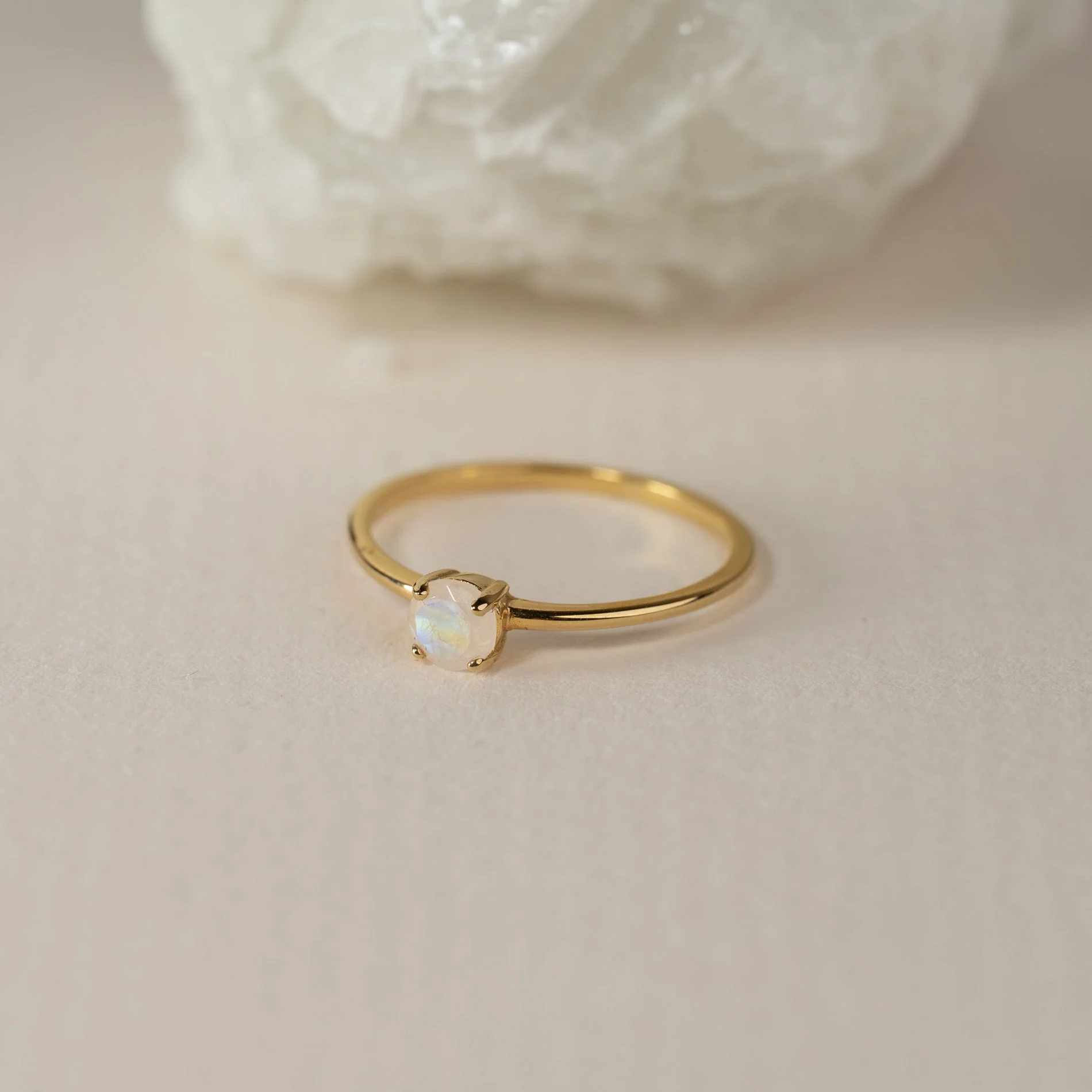 GEMMA MOONSTONE GOLDEN RING - Image 3