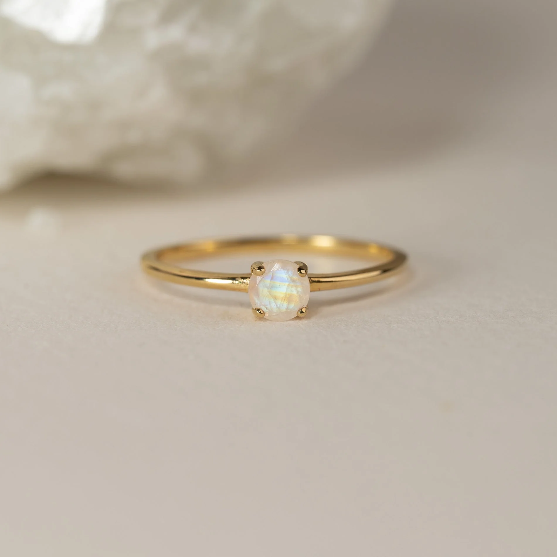 GEMMA MOONSTONE GOLDEN RING - Image 5