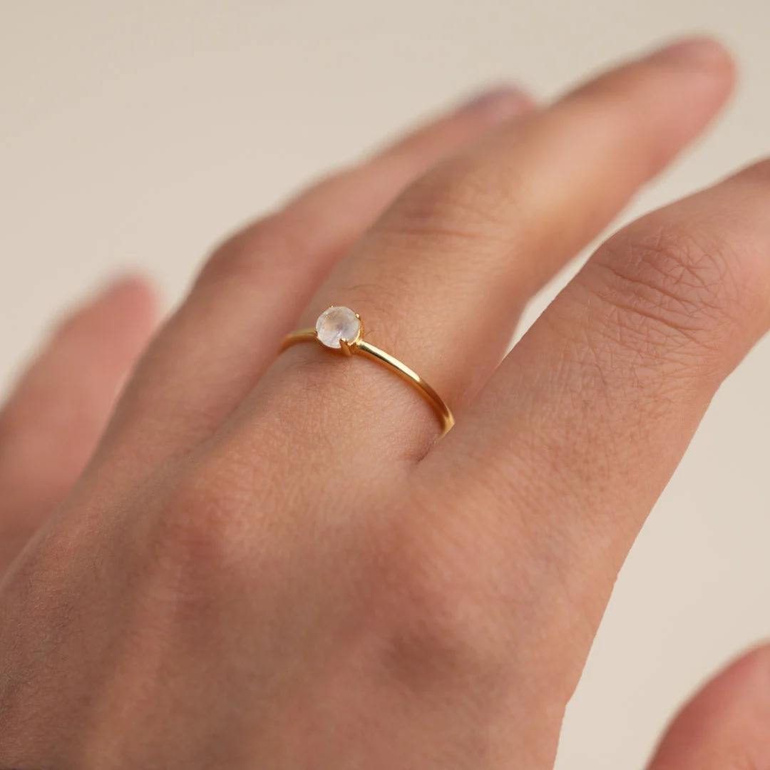 GEMMA MOONSTONE GOLDEN RING - Image 6
