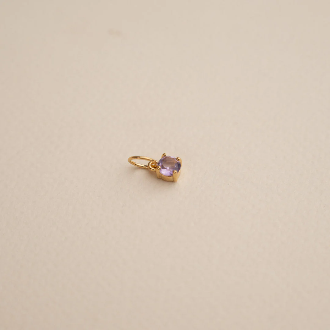 GEMMA PURPLE AMETHYST GOLDEN PENDANT - Image 3