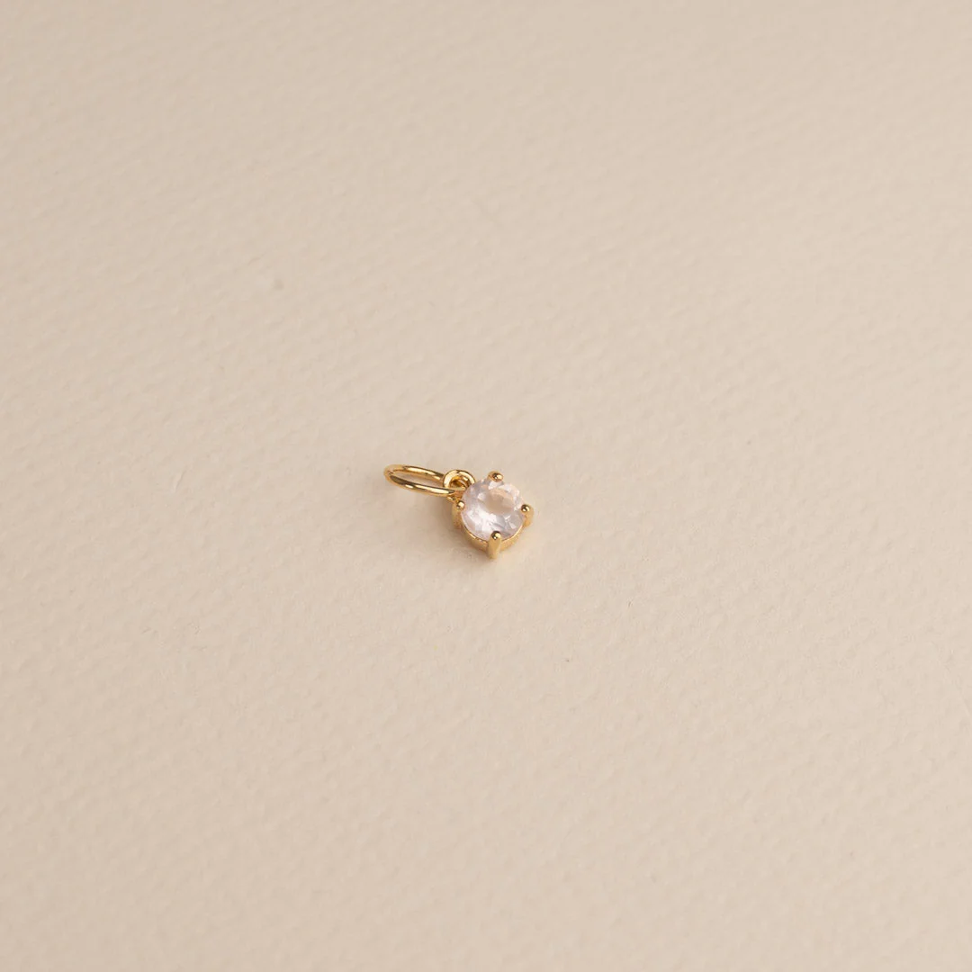 GEMMA ROSE QUARTZ GOLDEN PENDANT - Image 2