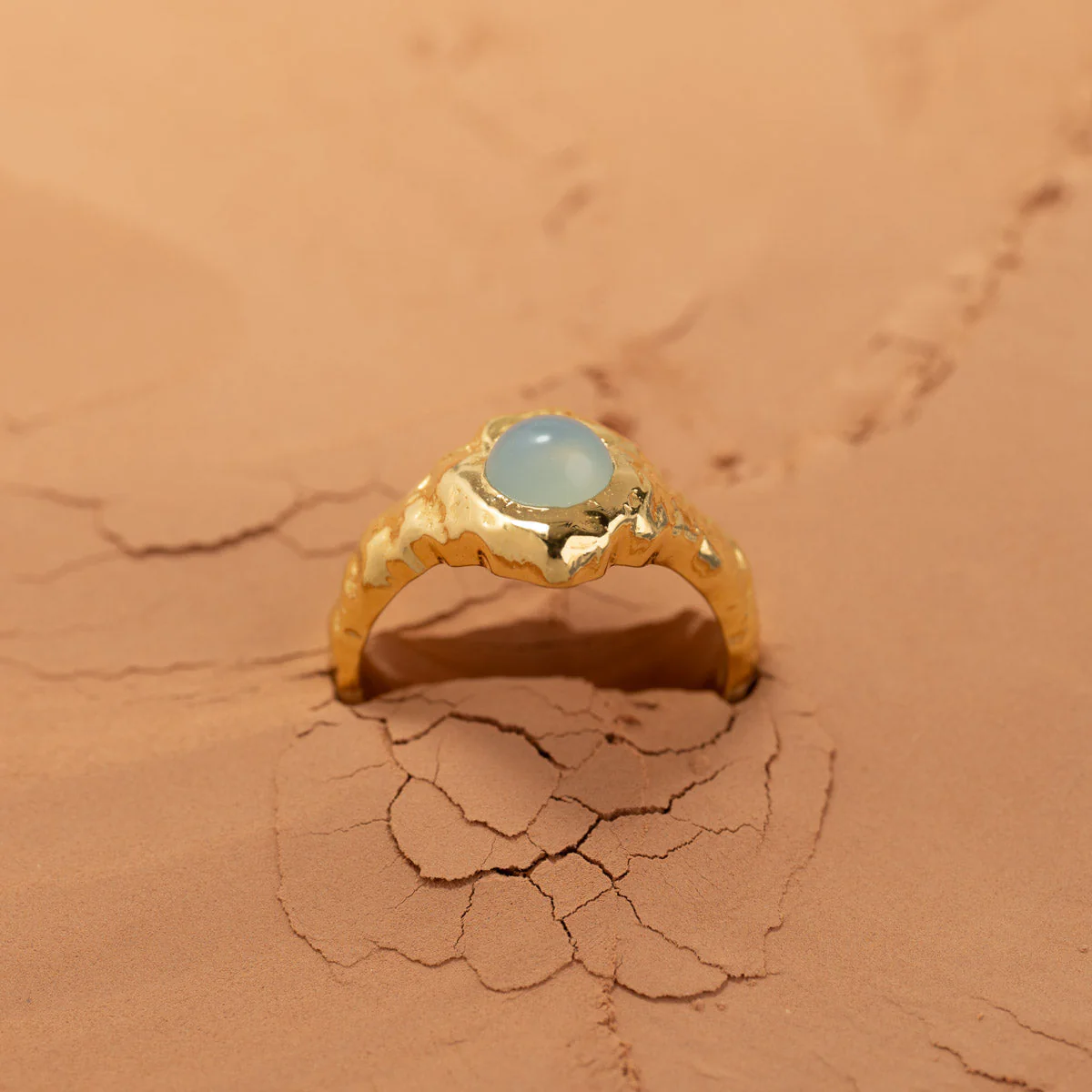 GIGI AQUA CHALCEDONY GOLDEN RING - Image 6