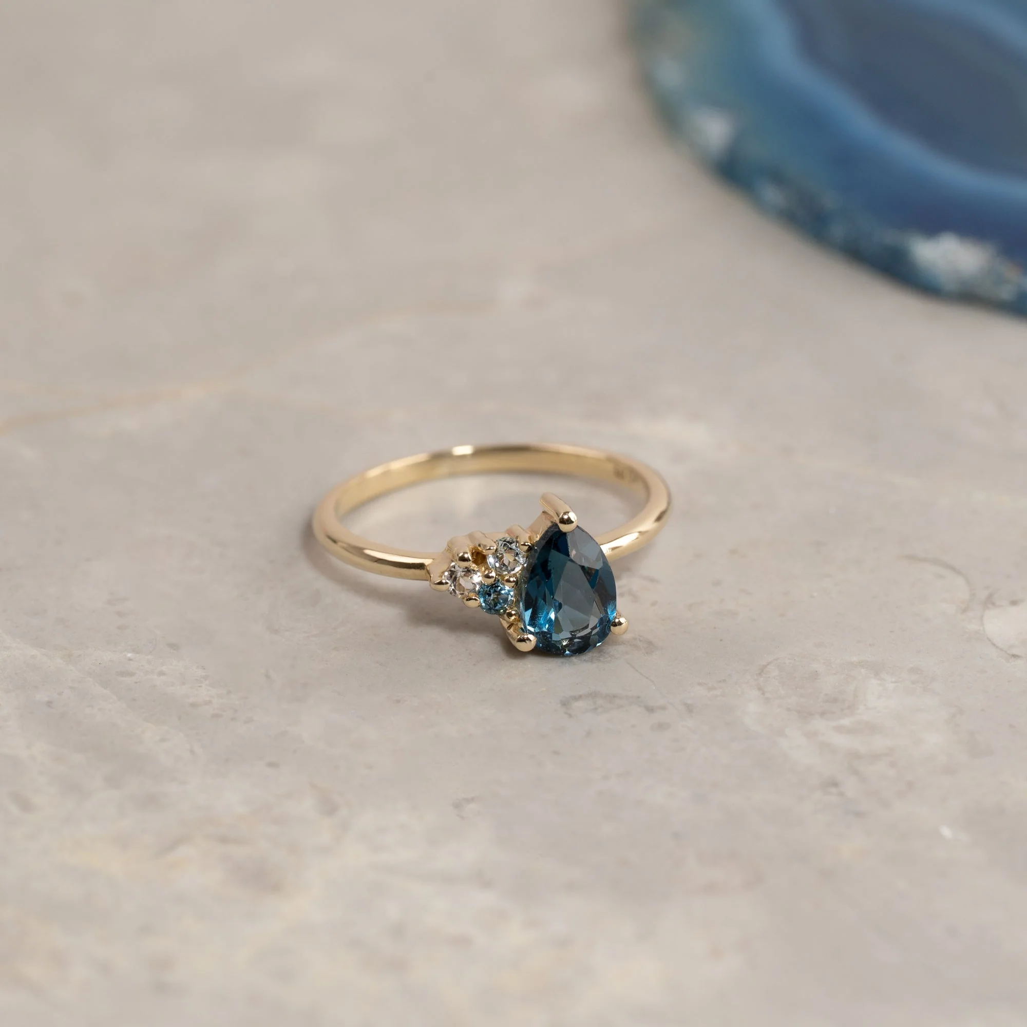 GYDA LONDON TOPAZ SOLID GOLD RING - Image 3