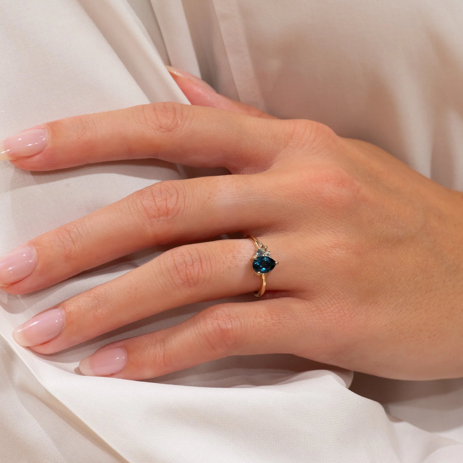 GYDA LONDON TOPAZ SOLID GOLD RING - Image 4