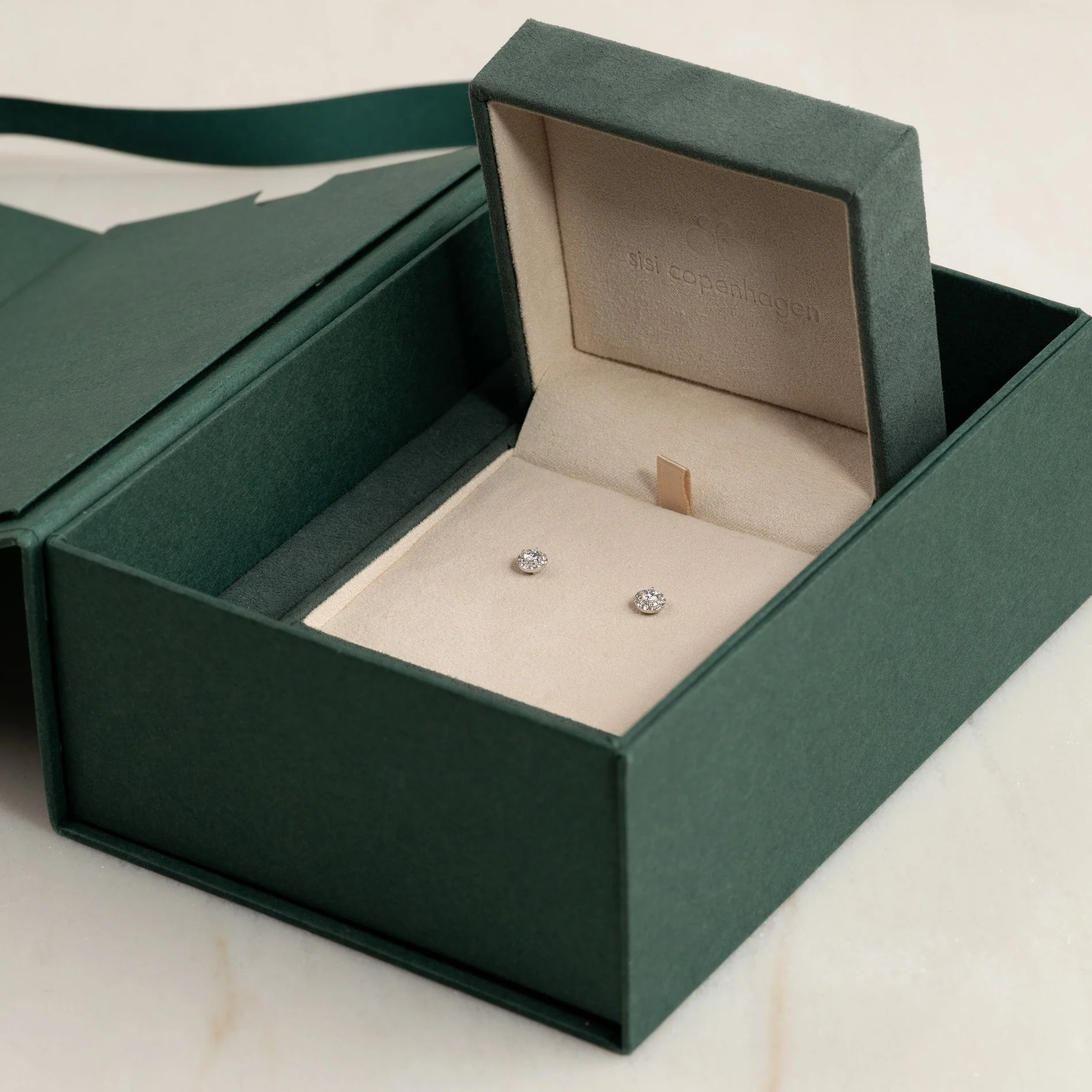 HALO LAB-DIAMOND STUD EARRING - 0.33ct - WG - Image 7
