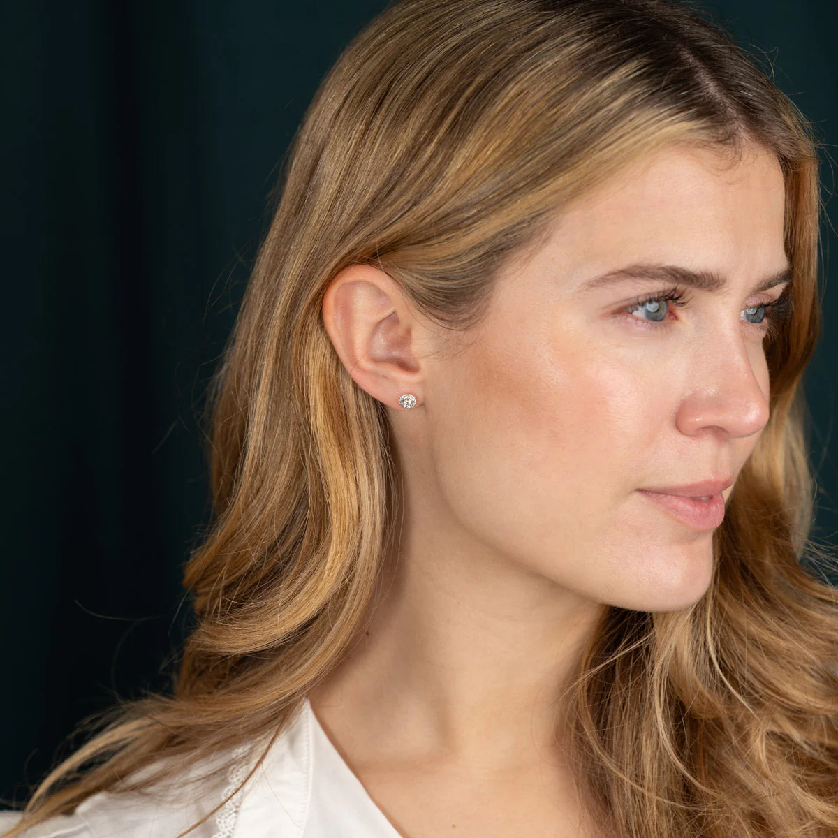 HALO LAB-DIAMOND STUD EARRING - 0.33ct - YG - Image 7