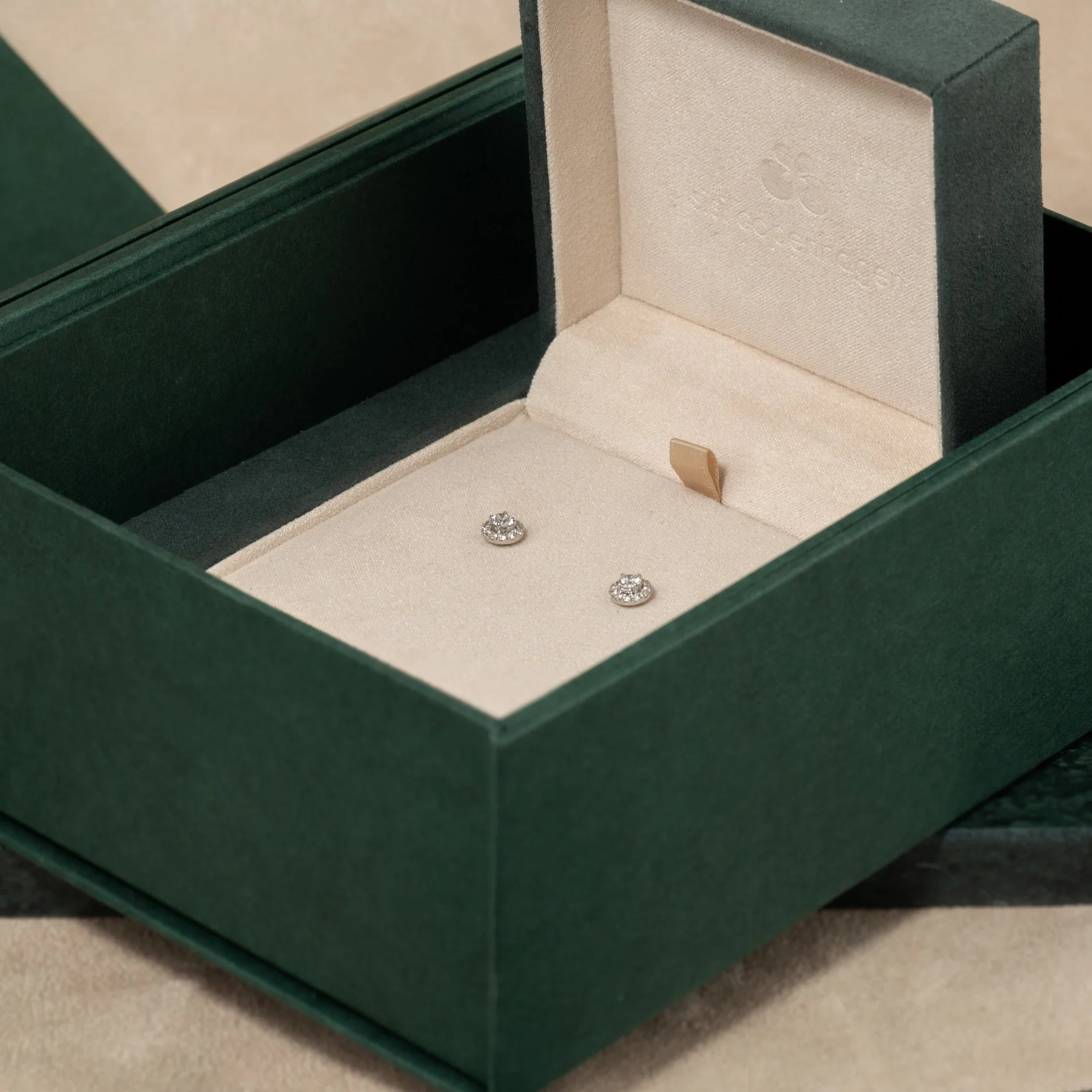 HALO LAB-DIAMOND STUD EARRING - 0.5ct - WG - Image 10