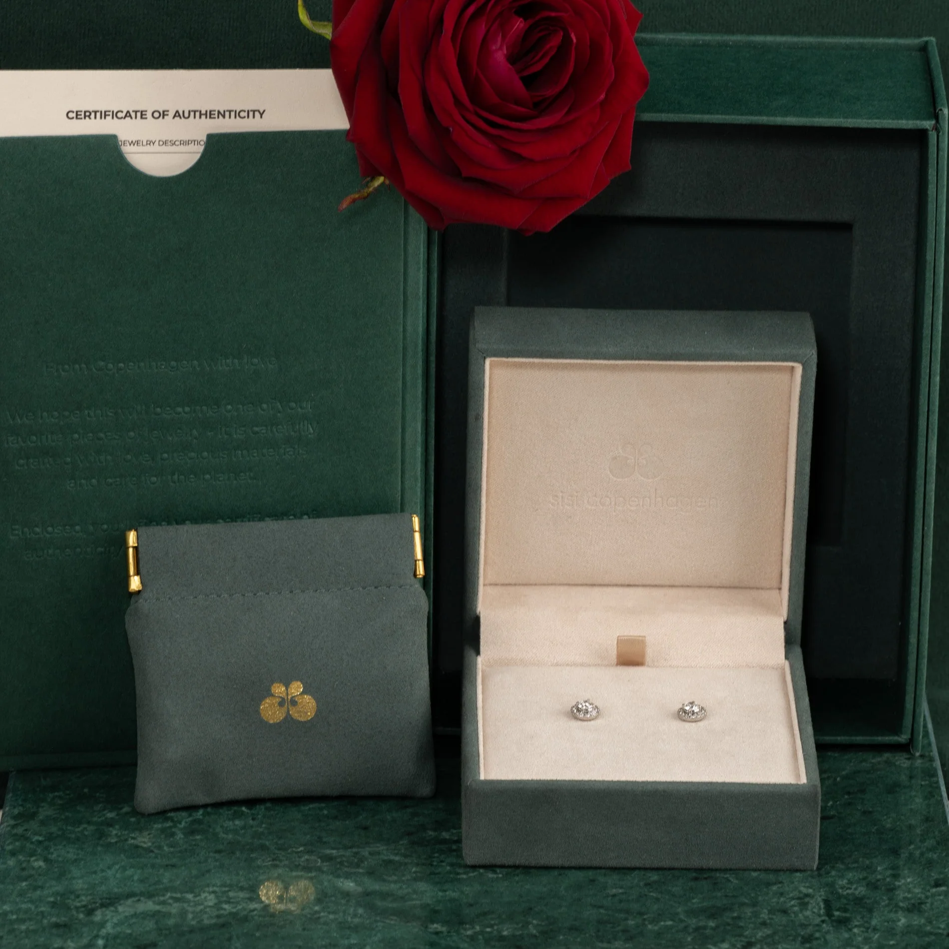 HALO LAB-DIAMOND STUD EARRING - 0.65ct - WG - Image 10