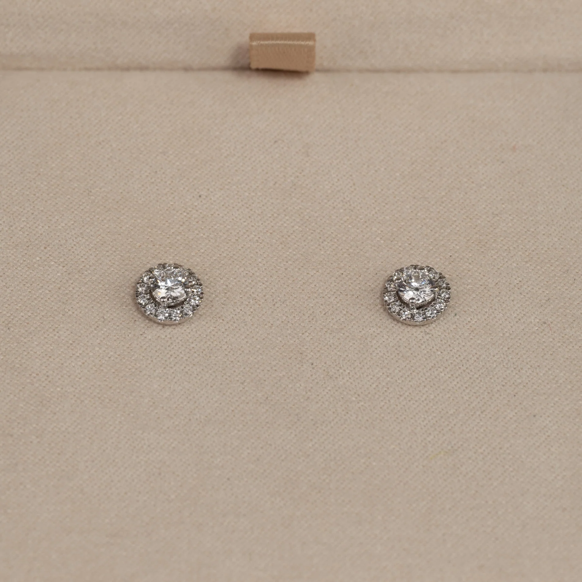 HALO LAB-DIAMOND STUD EARRING - 0.65ct - WG - Image 3