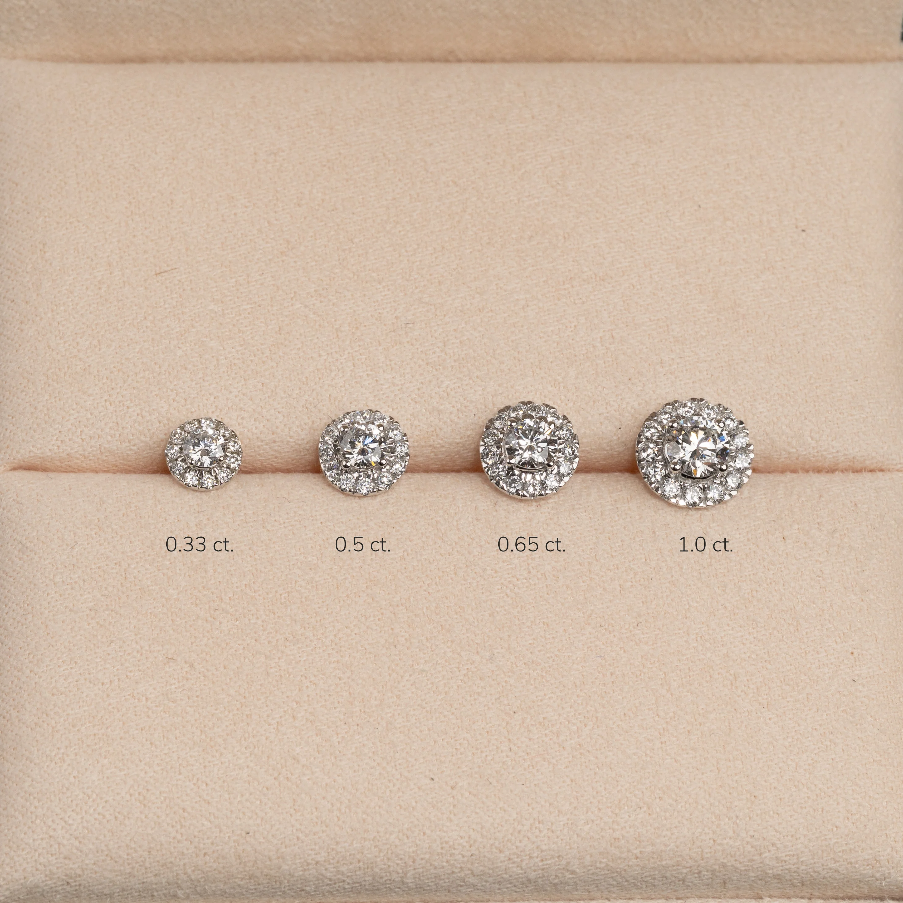 HALO LAB-DIAMOND STUD EARRING - 0.33ct - WG - Image 8