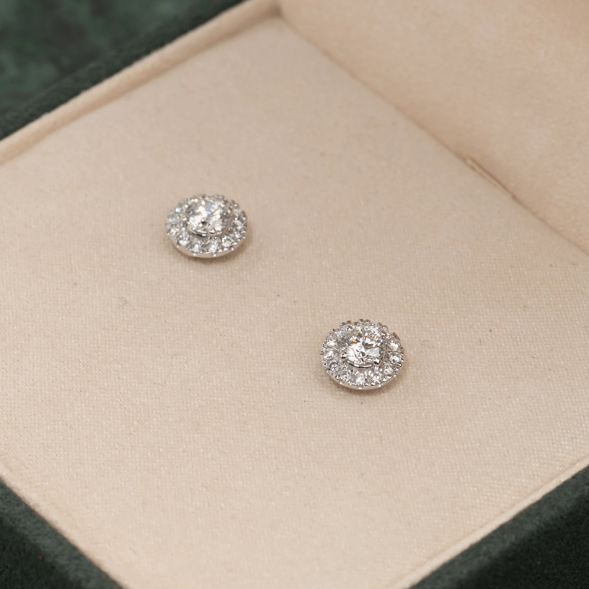 HALO LAB-DIAMOND STUD EARRING - 1.0ct - WG - Image 7
