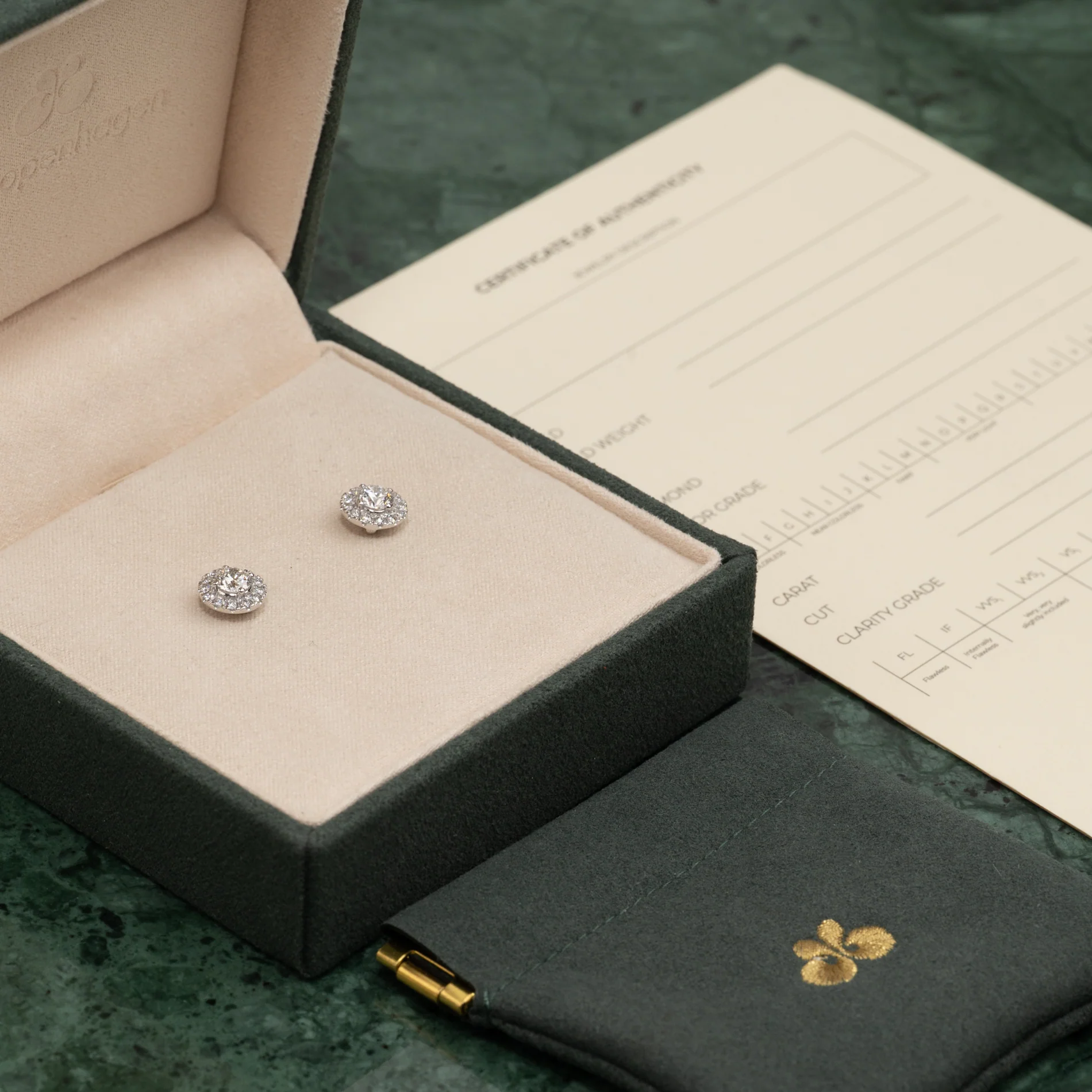 HALO LAB-DIAMOND STUD EARRING - 1.0ct - WG - Image 9