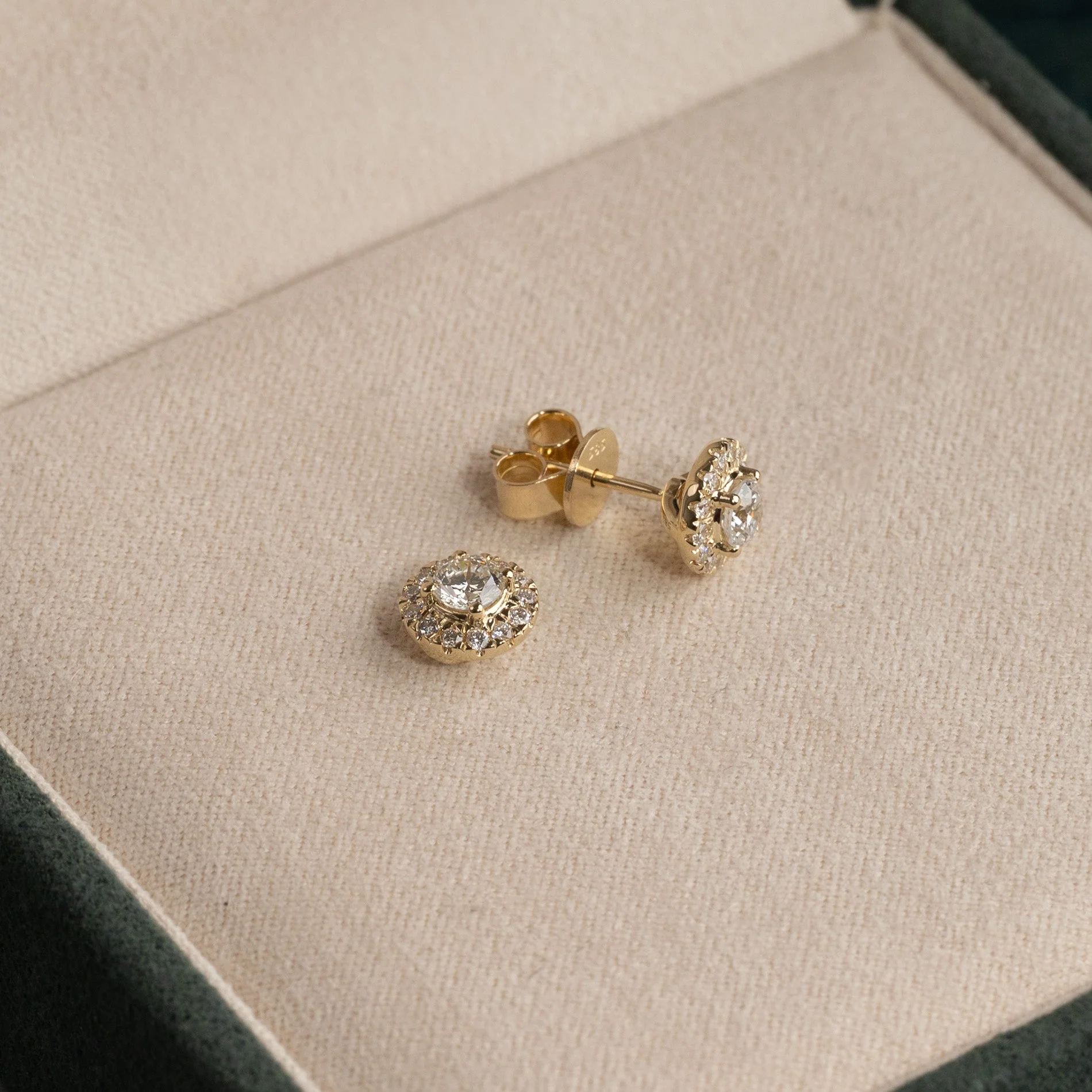 HALO DIAMOND STUD EARRING - Image 3
