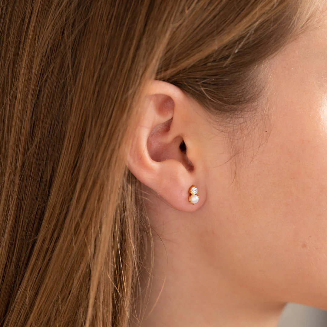 HANNAH PEARL GOLDEN EARRING - Image 5