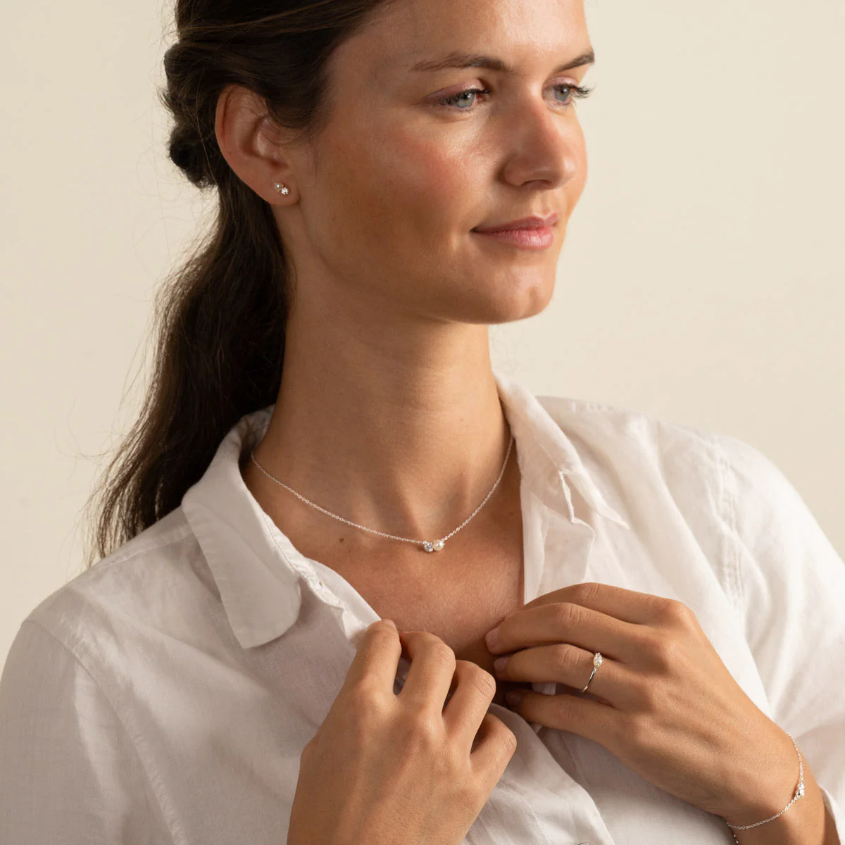 HANNAH PEARL SILVER NECKLACE - Image 4
