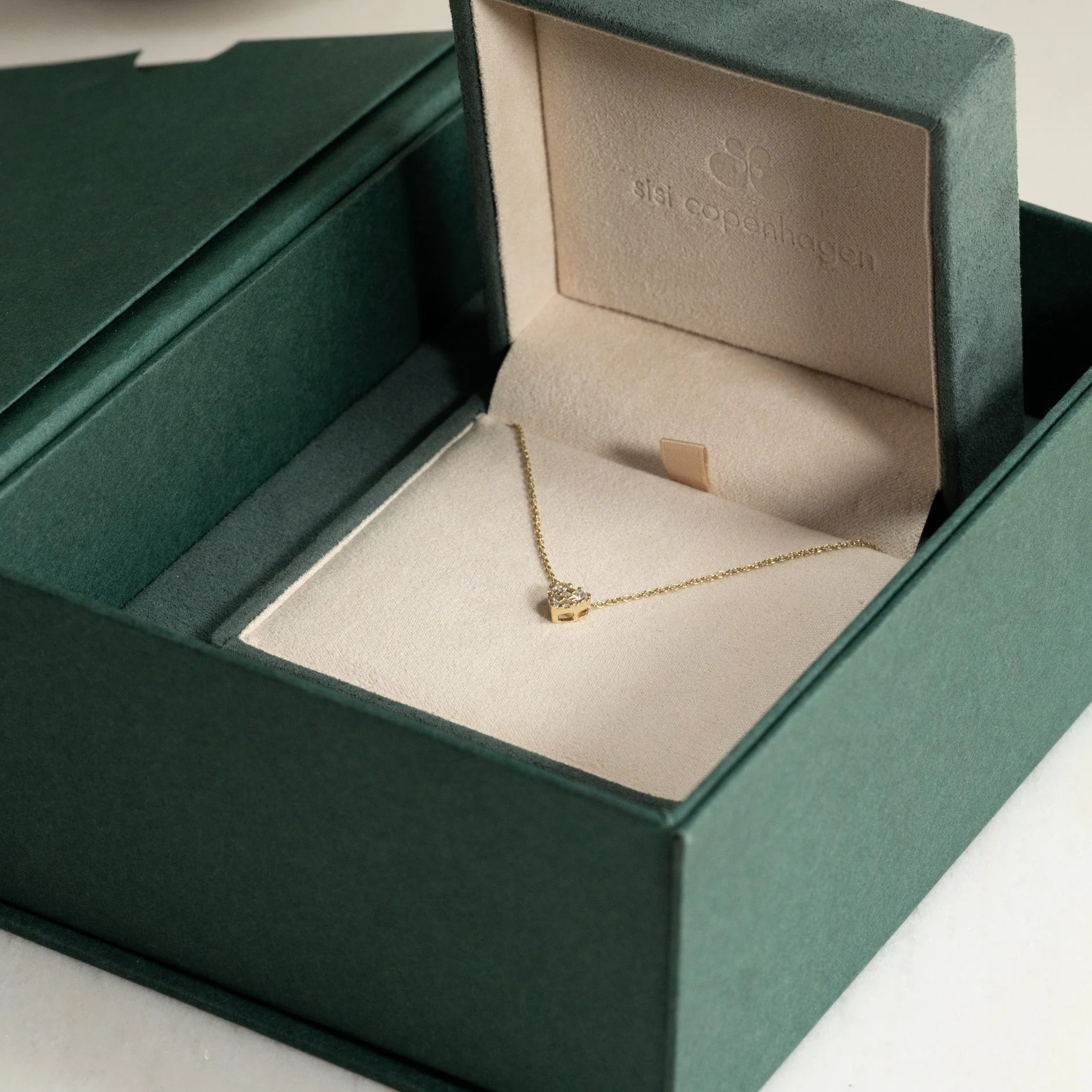 HEART PAVE LAB-DIAMOND PENDANT - 0.17ct - YG - Image 14
