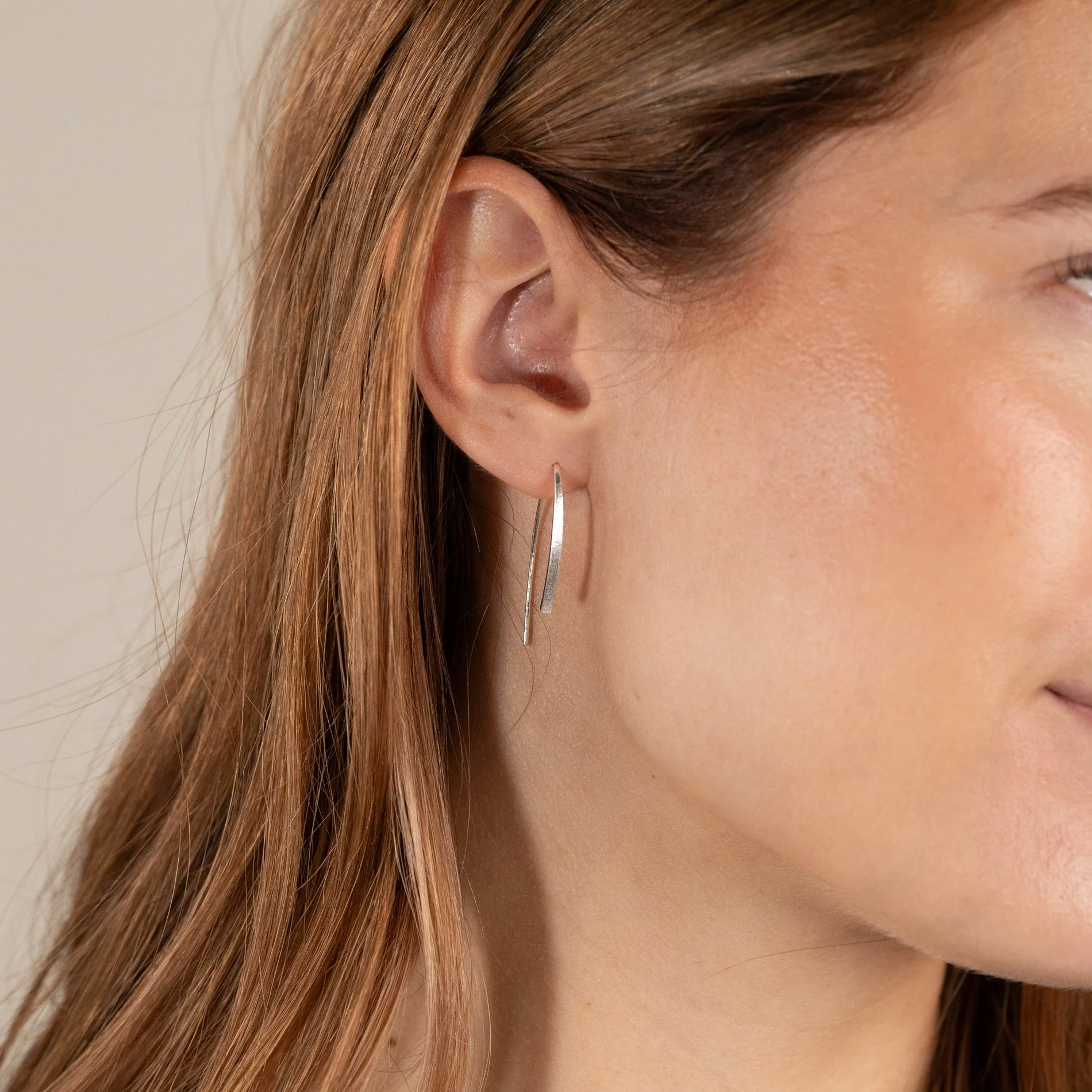 HEDVA SILVER CREOL EARRING - Image 3