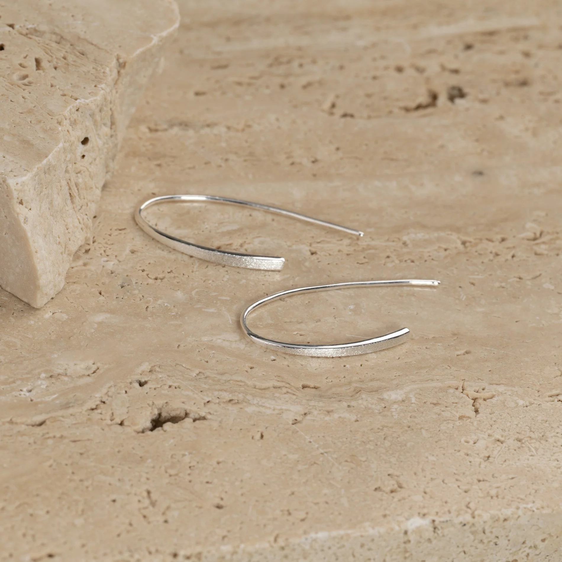 HEDVA SILVER CREOL EARRING - Image 4