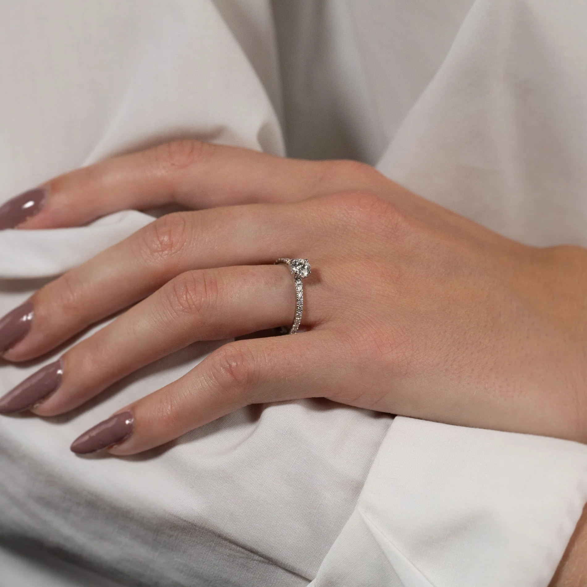HIDDEN-HALO ALLIANCE LAB-DIAMOND RING - 0.8ct - WG - Image 8