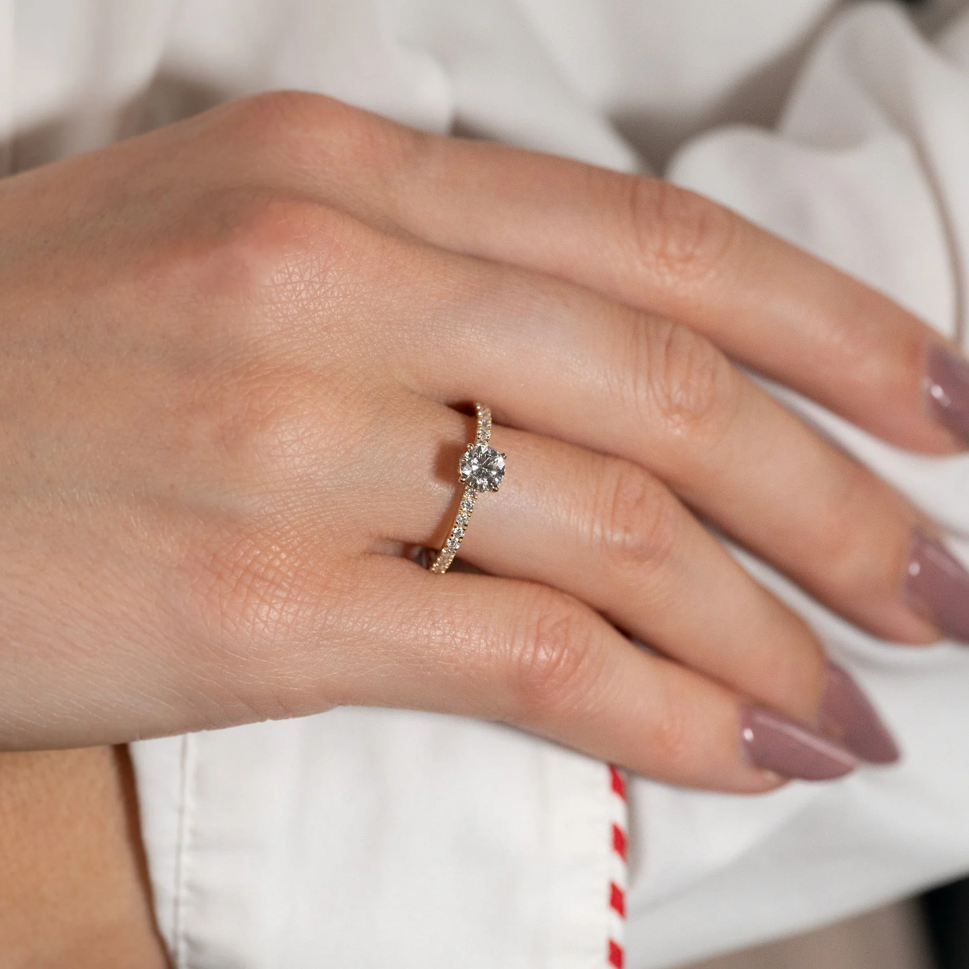 HIDDEN-HALO ALLIANCE LAB-DIAMOND RING - 0.8ct - YG - Image 5