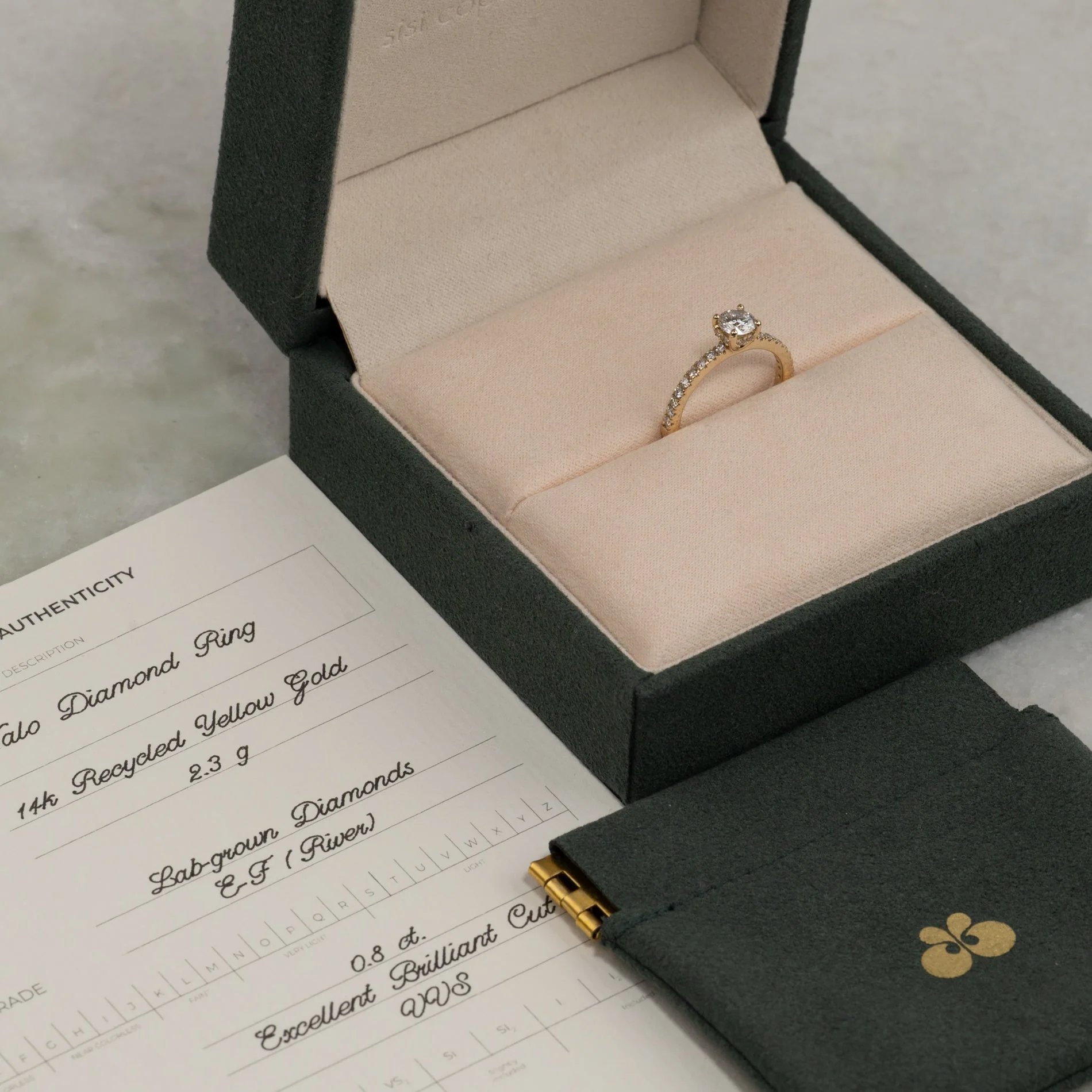 HIDDEN-HALO ALLIANCE LAB-DIAMOND RING - 0.8ct - YG - Image 8