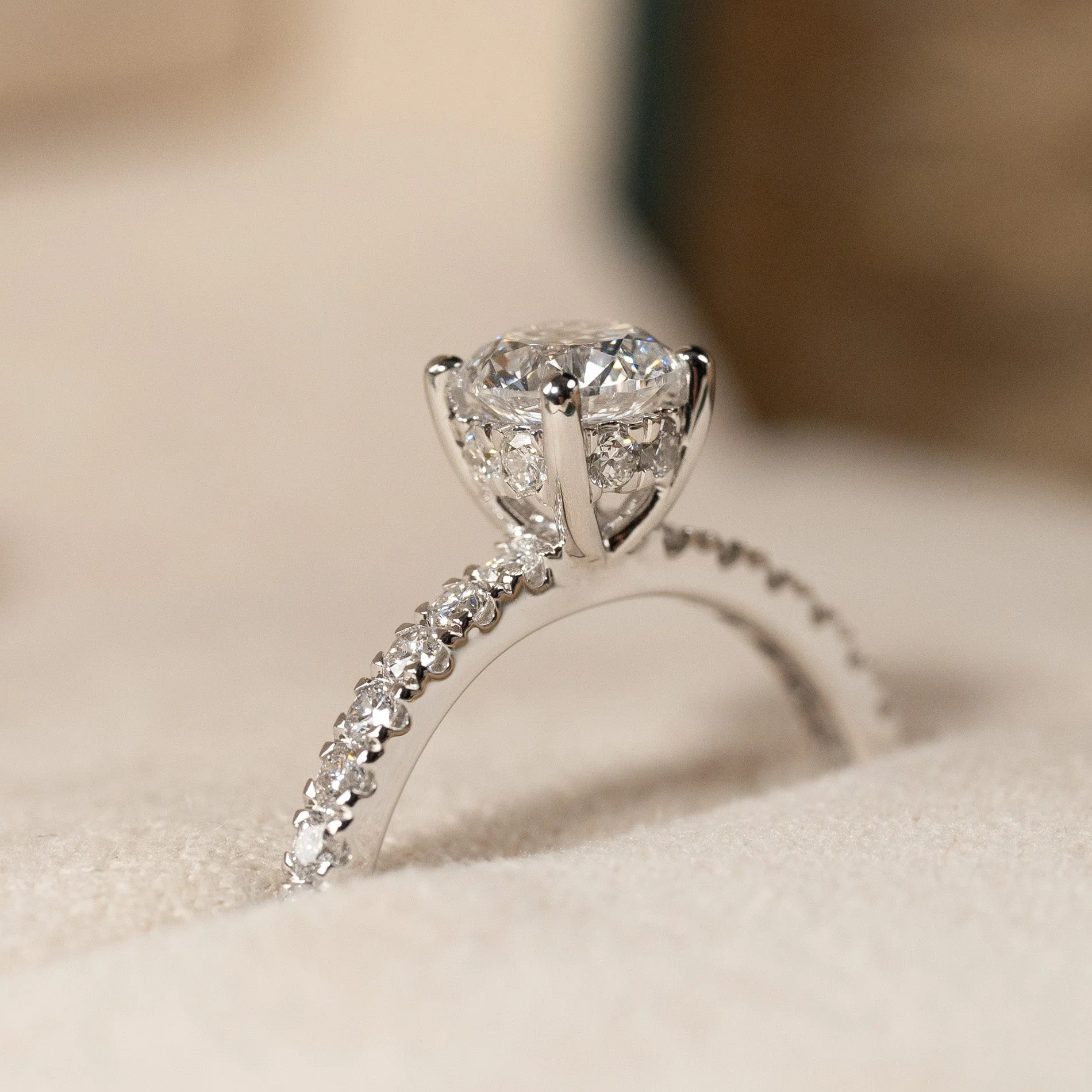HIDDEN-HALO ALLIANCE LAB-DIAMOND RING - 1.25ct - WG - Image 3