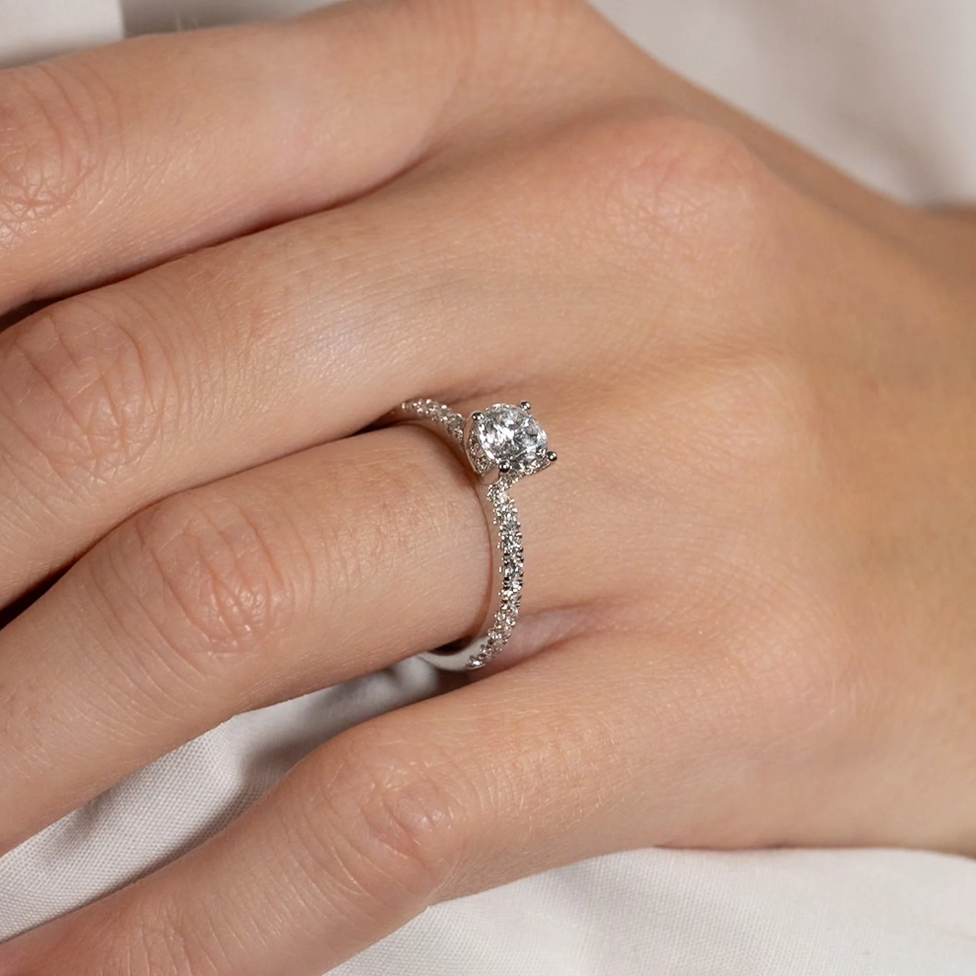 HIDDEN-HALO ALLIANCE LAB-DIAMOND RING - 1.25ct - WG - Image 5