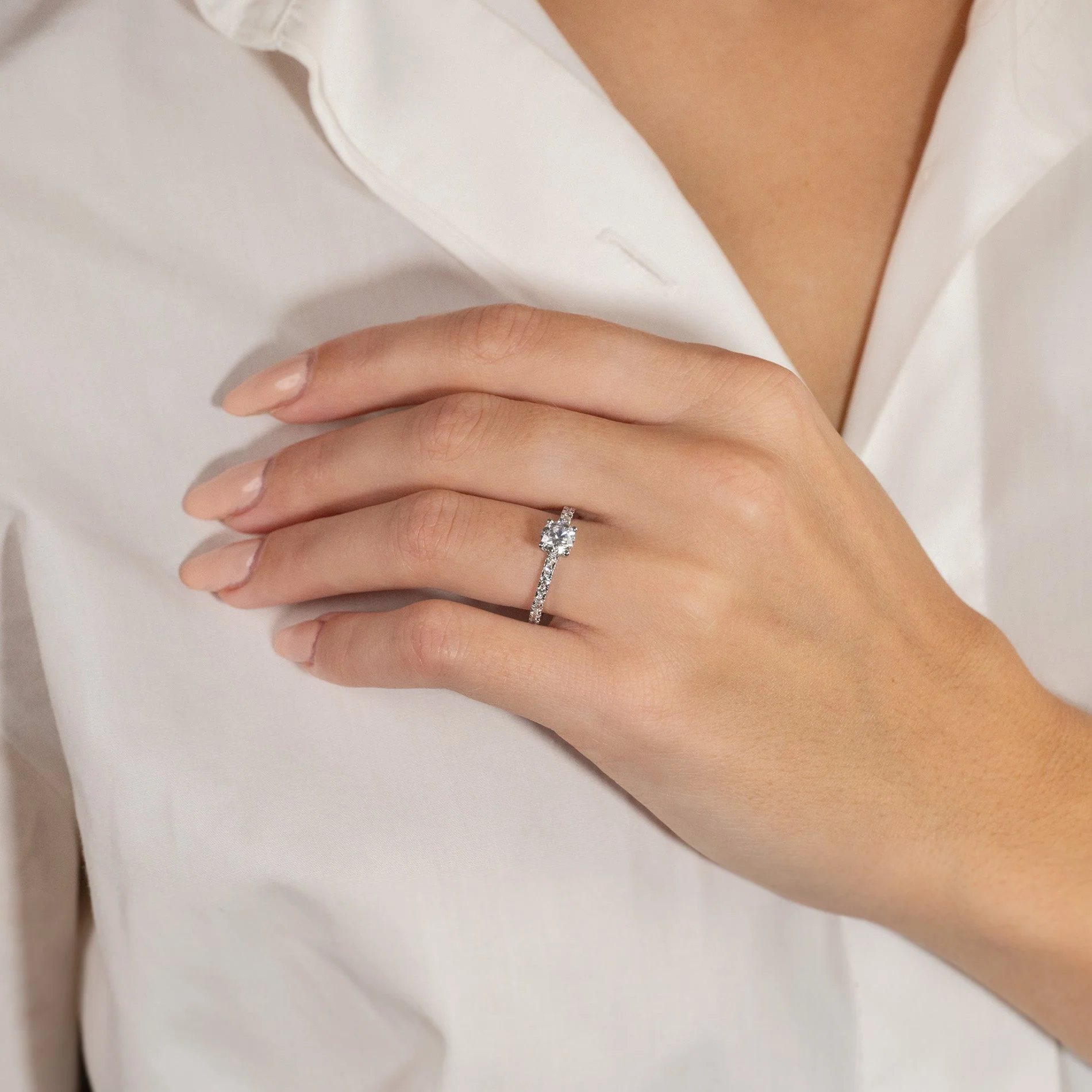 HIDDEN-HALO ALLIANCE LAB-DIAMOND RING - 1.25ct - WG - Image 8