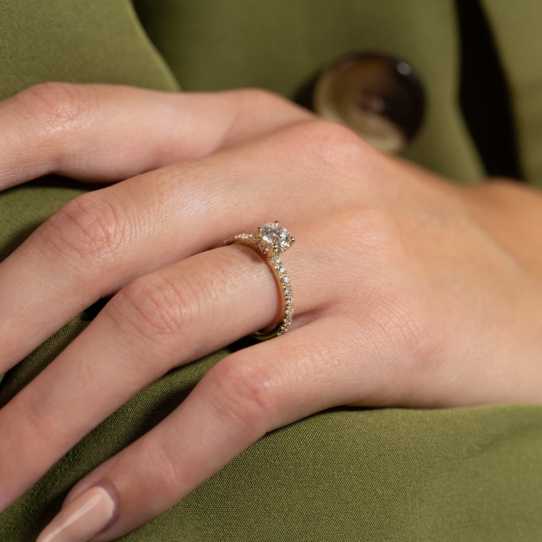 HIDDEN-HALO ALLIANCE LAB-DIAMOND RING - 1.25ct - YG - Image 5