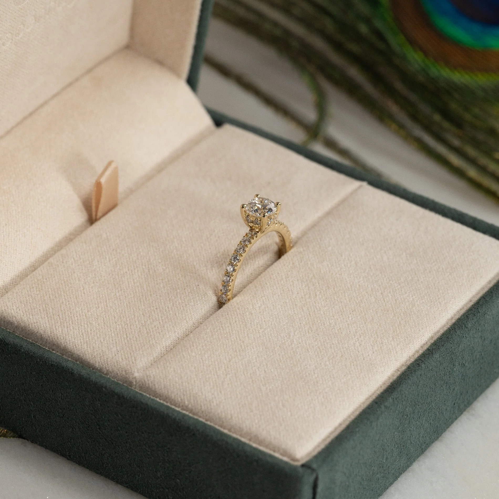 HIDDEN-HALO ALLIANCE LAB-DIAMOND RING - 1.25ct - YG - Image 6