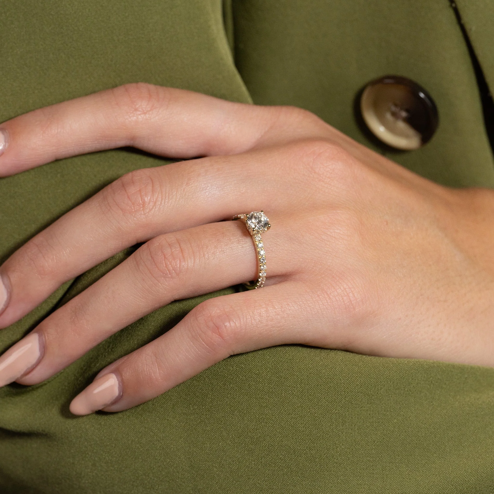 HIDDEN-HALO ALLIANCE LAB-DIAMOND RING - 1.25ct - YG - Image 9
