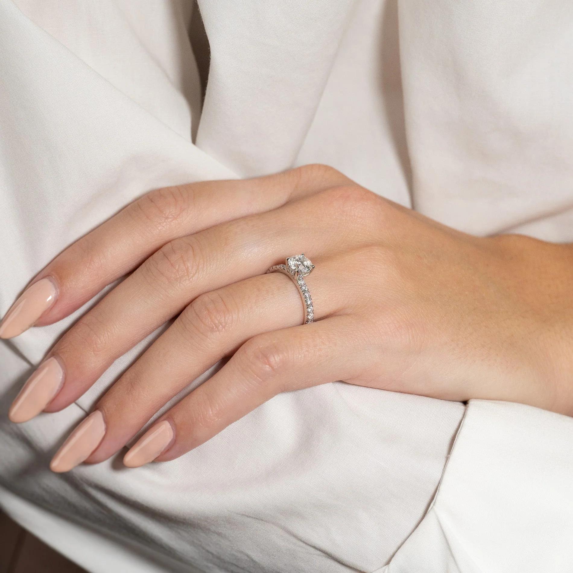 HIDDEN-HALO ALLIANCE LAB-DIAMOND RING - 1.5ct - WG - Image 10