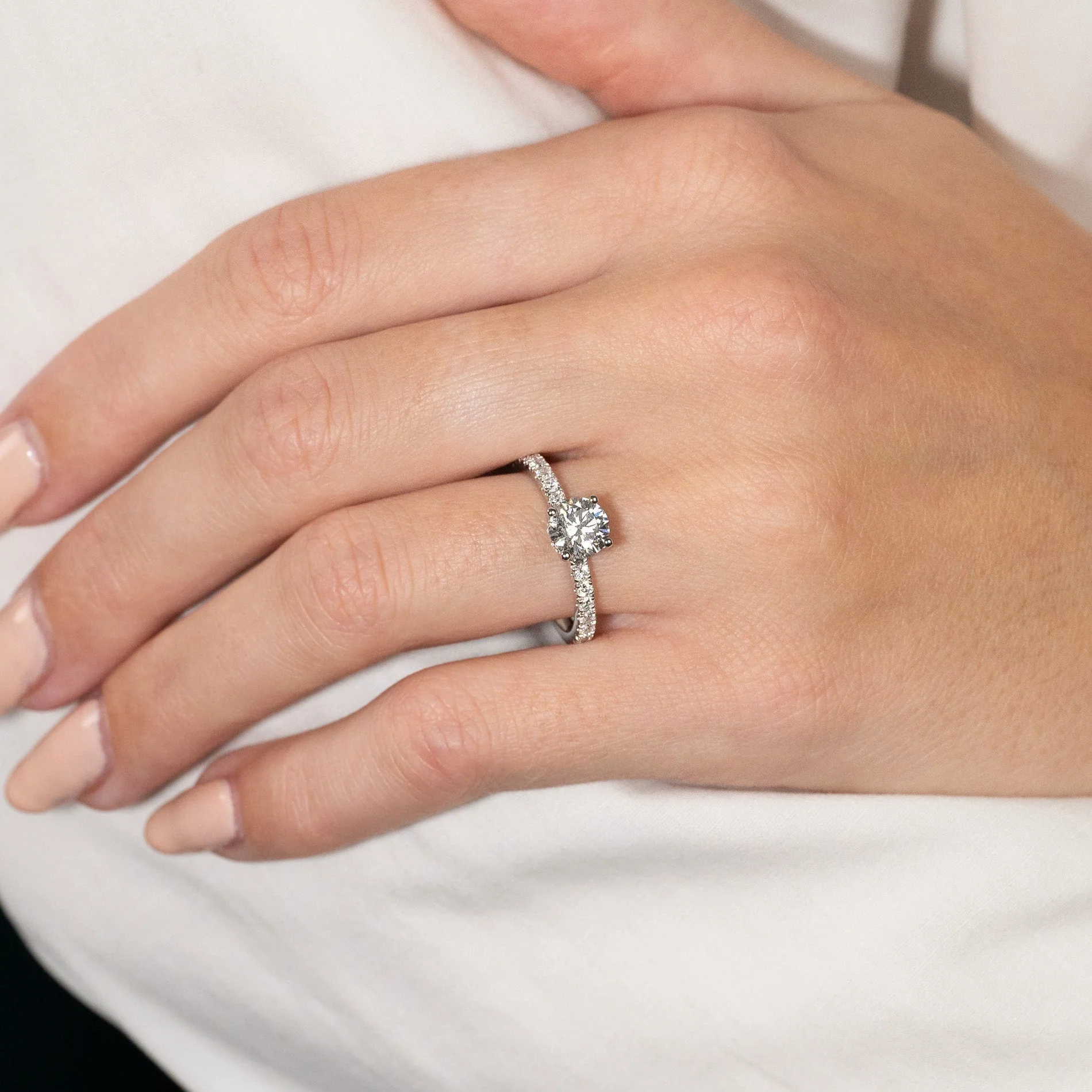 HIDDEN-HALO ALLIANCE LAB-DIAMOND RING - 1.5ct - WG - Image 4