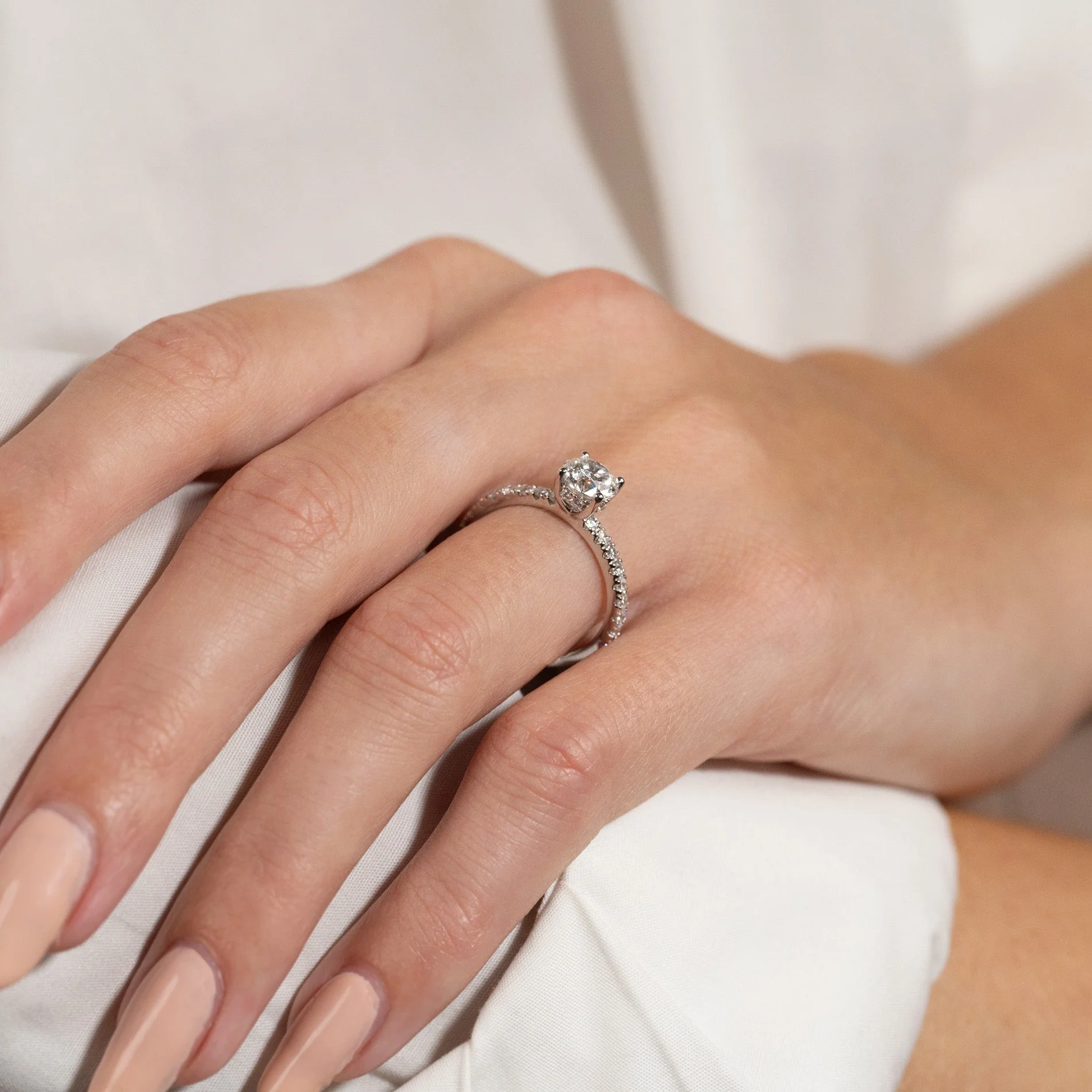 HIDDEN-HALO ALLIANCE LAB-DIAMOND RING - 1.5ct - WG - Image 7