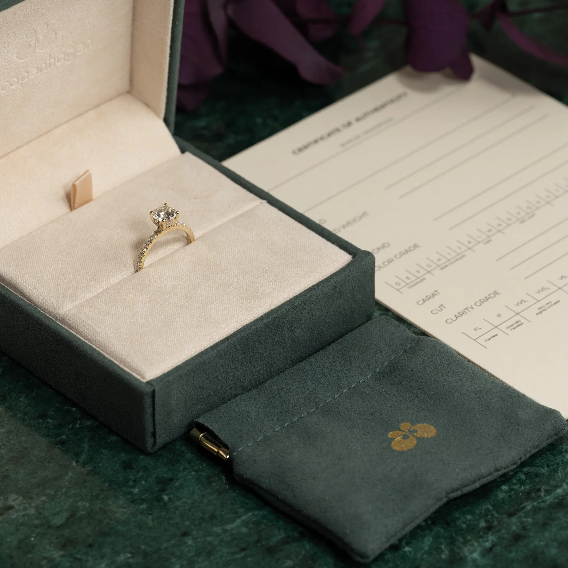 HIDDEN-HALO ALLIANCE LAB-DIAMOND RING - 1.5ct - YG - Image 6