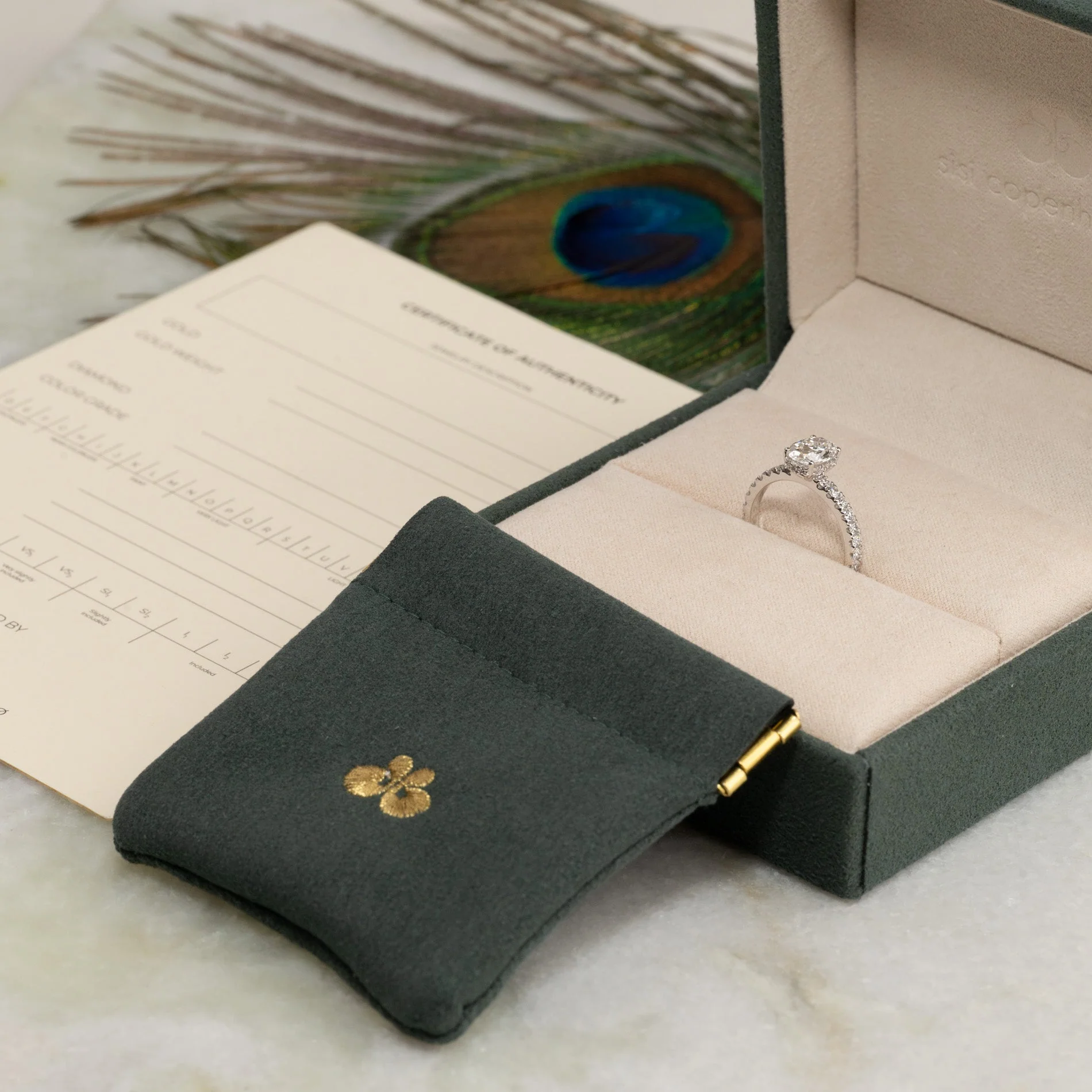 HIDDEN HALO OVAL-CUT ALLIANCE LAB-DIAMOND RING - 1.5ct - WG - Image 4