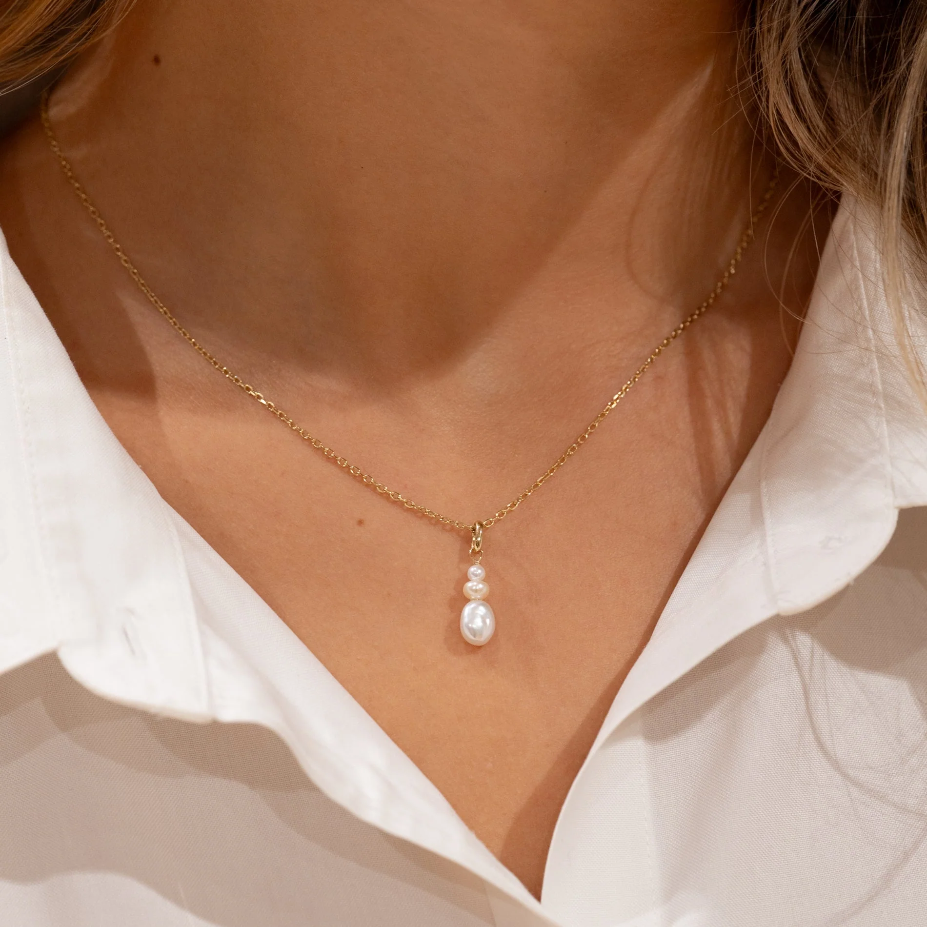 INKA PEARL SOLID GOLD PENDANT - Image 2
