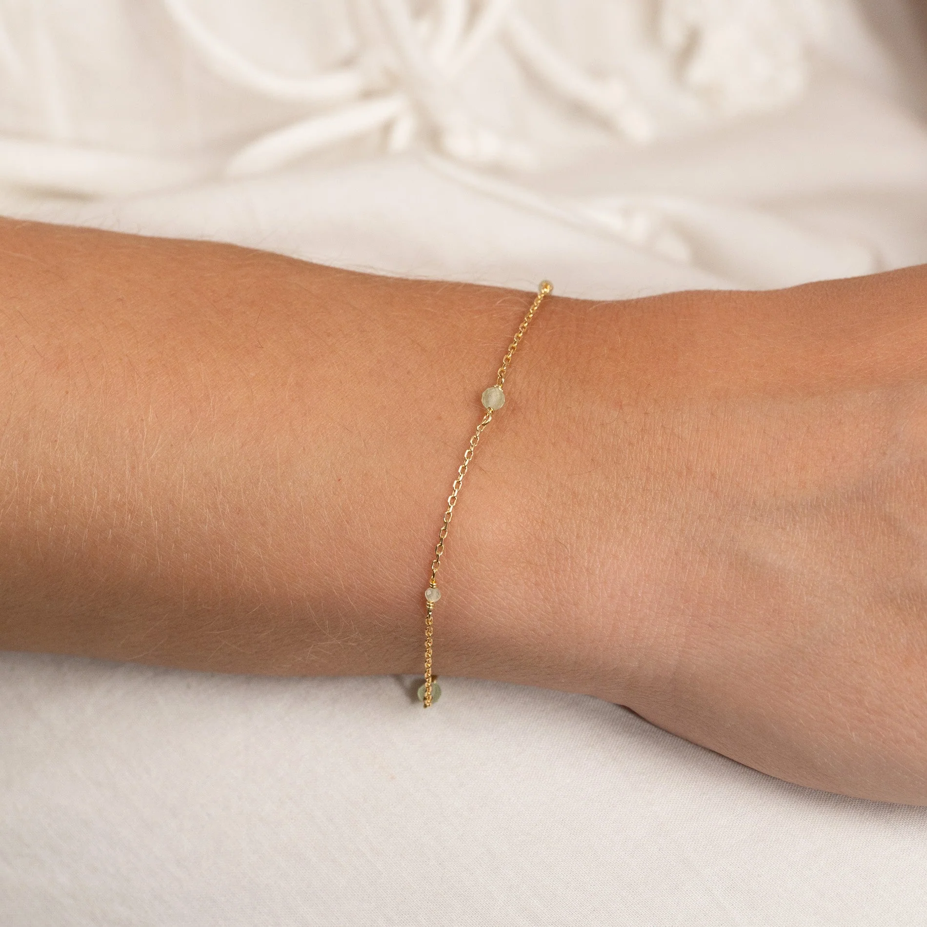 ISABELLA GREEN JADE GOLDEN BRACELET - Image 2