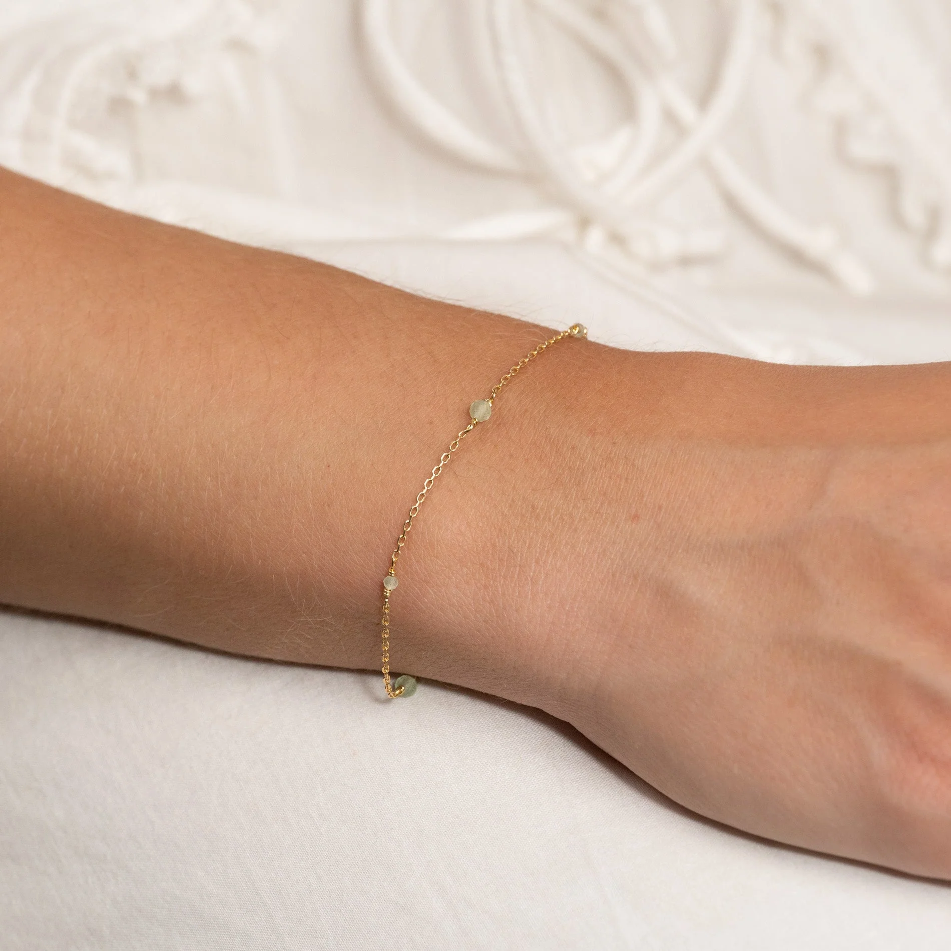 ISABELLA GREEN JADE GOLDEN BRACELET - Image 4