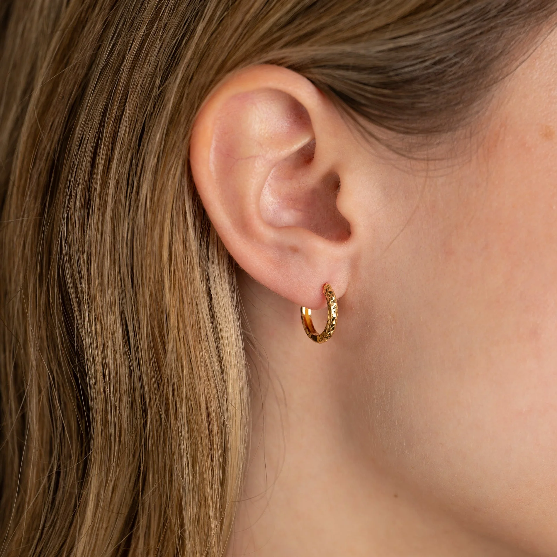 JOHANNE GOLDEN CREOL EARRING - Image 4