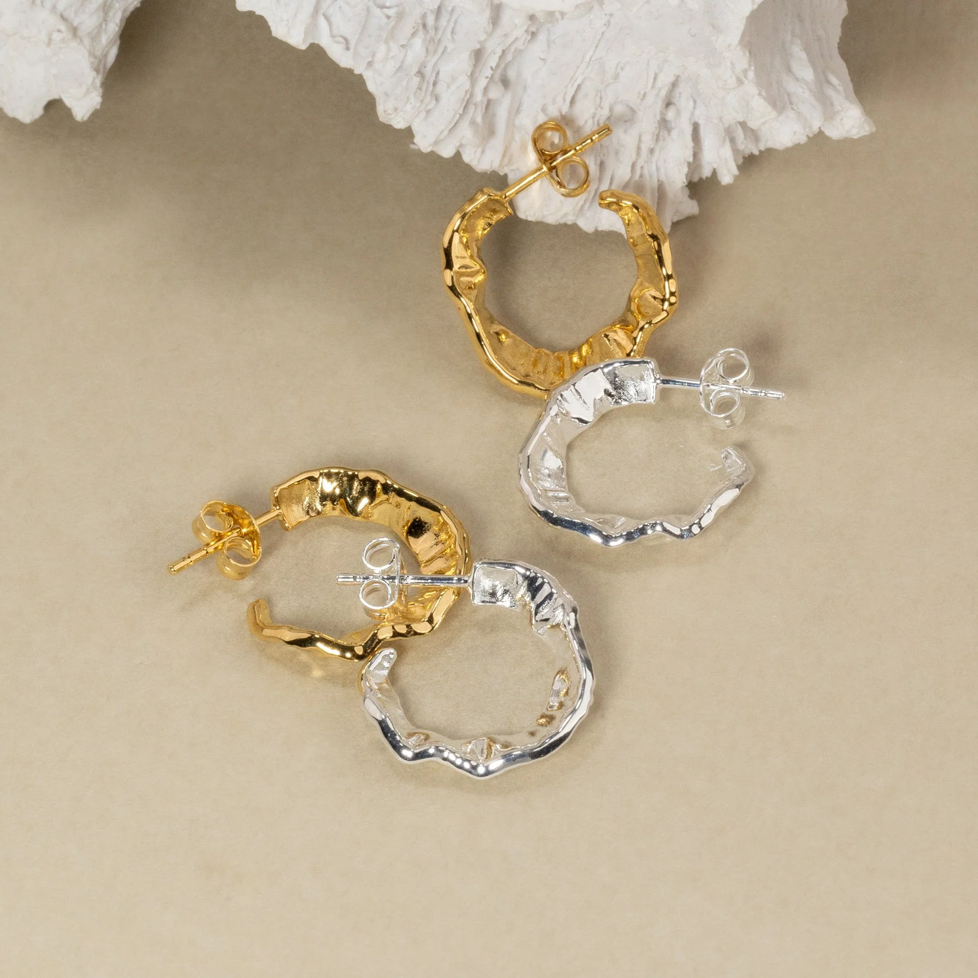 JULIE SILVER CREOL EARRING - Image 7