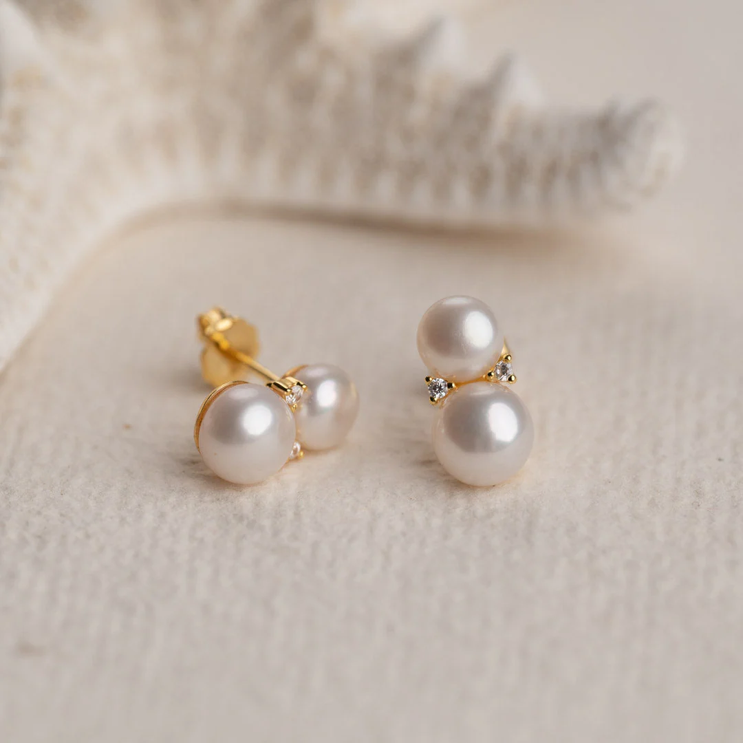 KELLY PEARL GOLDEN EARRING - Image 2