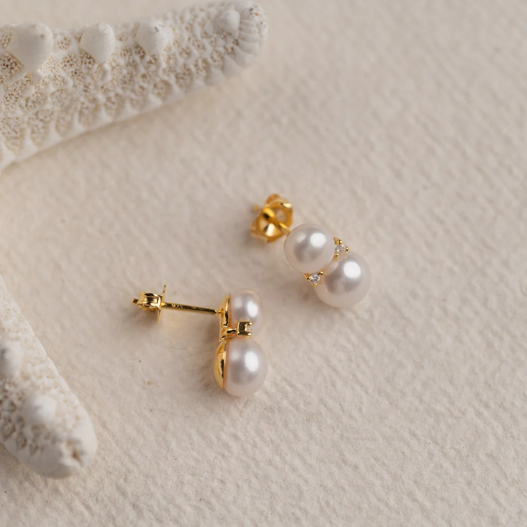 KELLY PEARL GOLDEN EARRING - Image 6