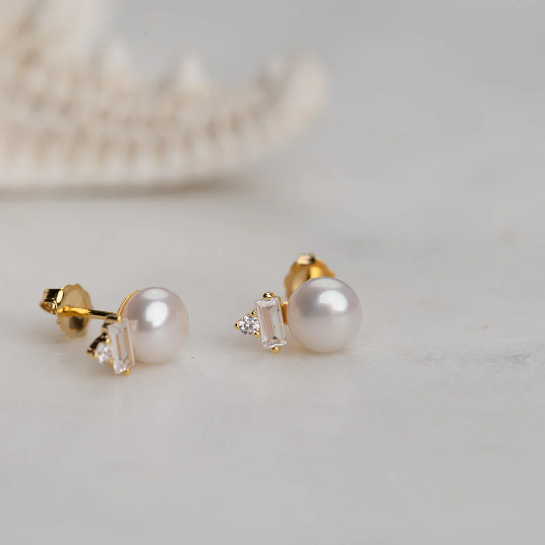 KIRSTIN PEARL GOLDEN EARRING - Image 3