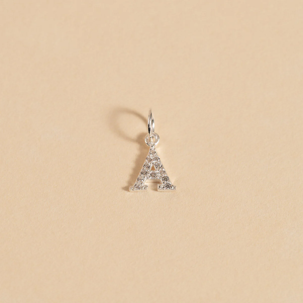 LETTER CRYSTAL SILVER PENDANT - Image 3