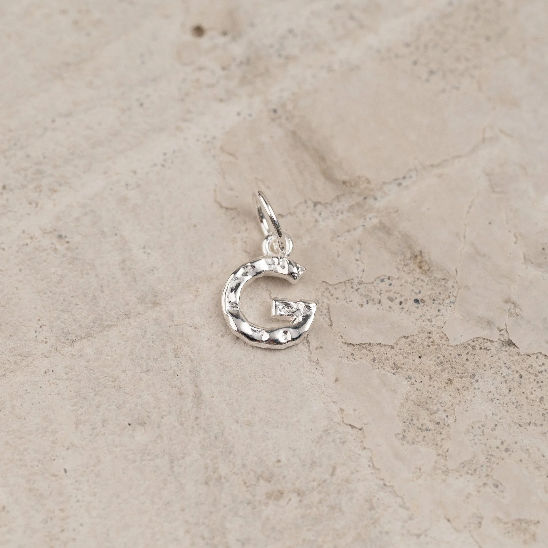 LETTER MOLTEN SILVER PENDANT - Image 8