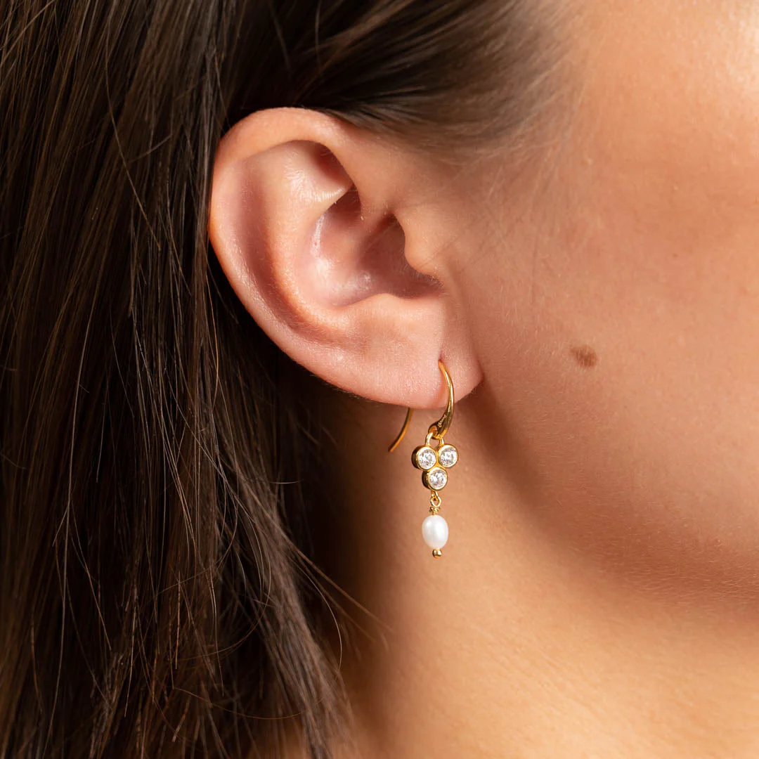LOUISE PEARL GOLDEN EARRING - Image 2